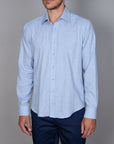 Heathered Blues Peached Classic Fit Shirt