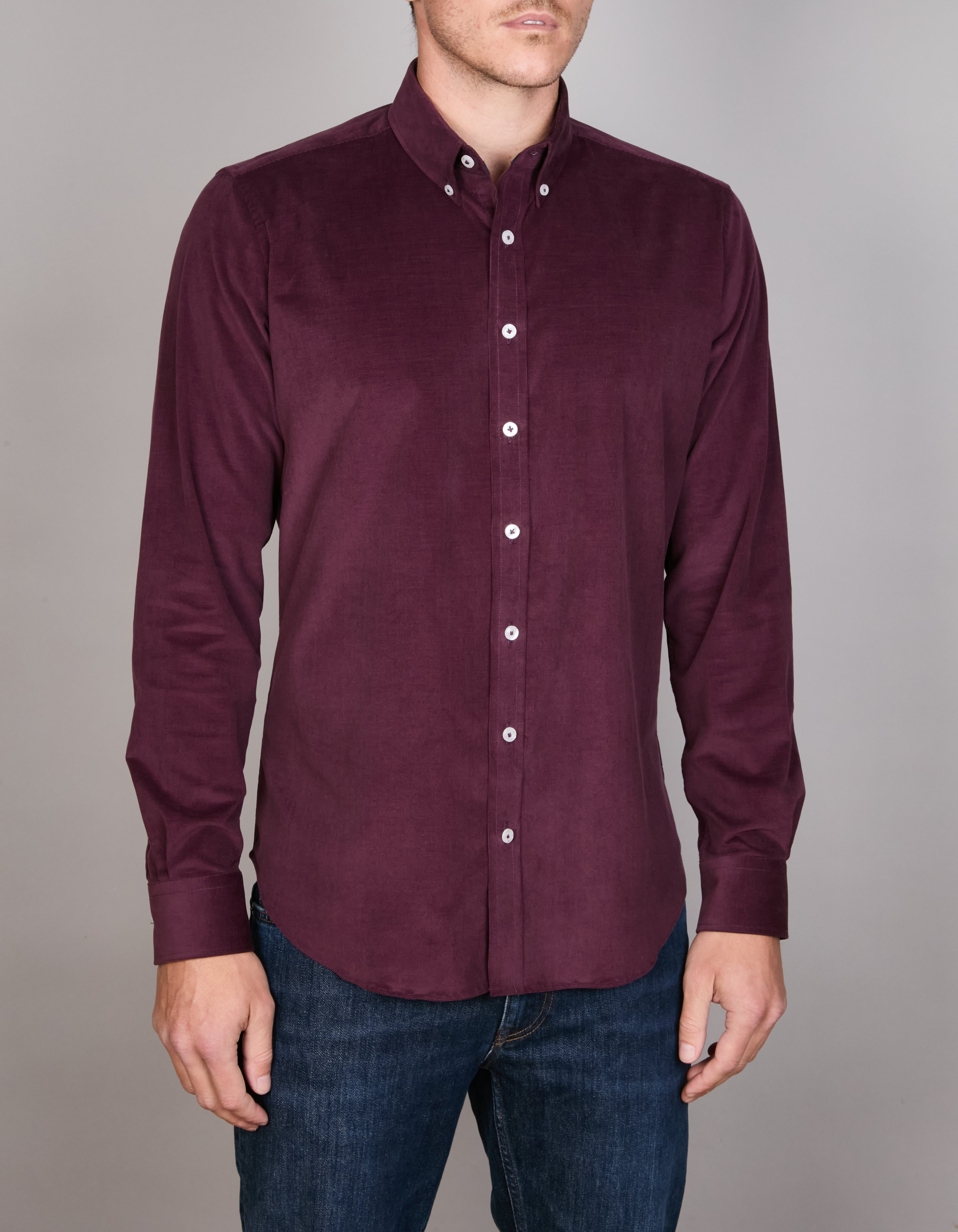 FINE STRETCH BABY CORD SLIM FIT SHIRT