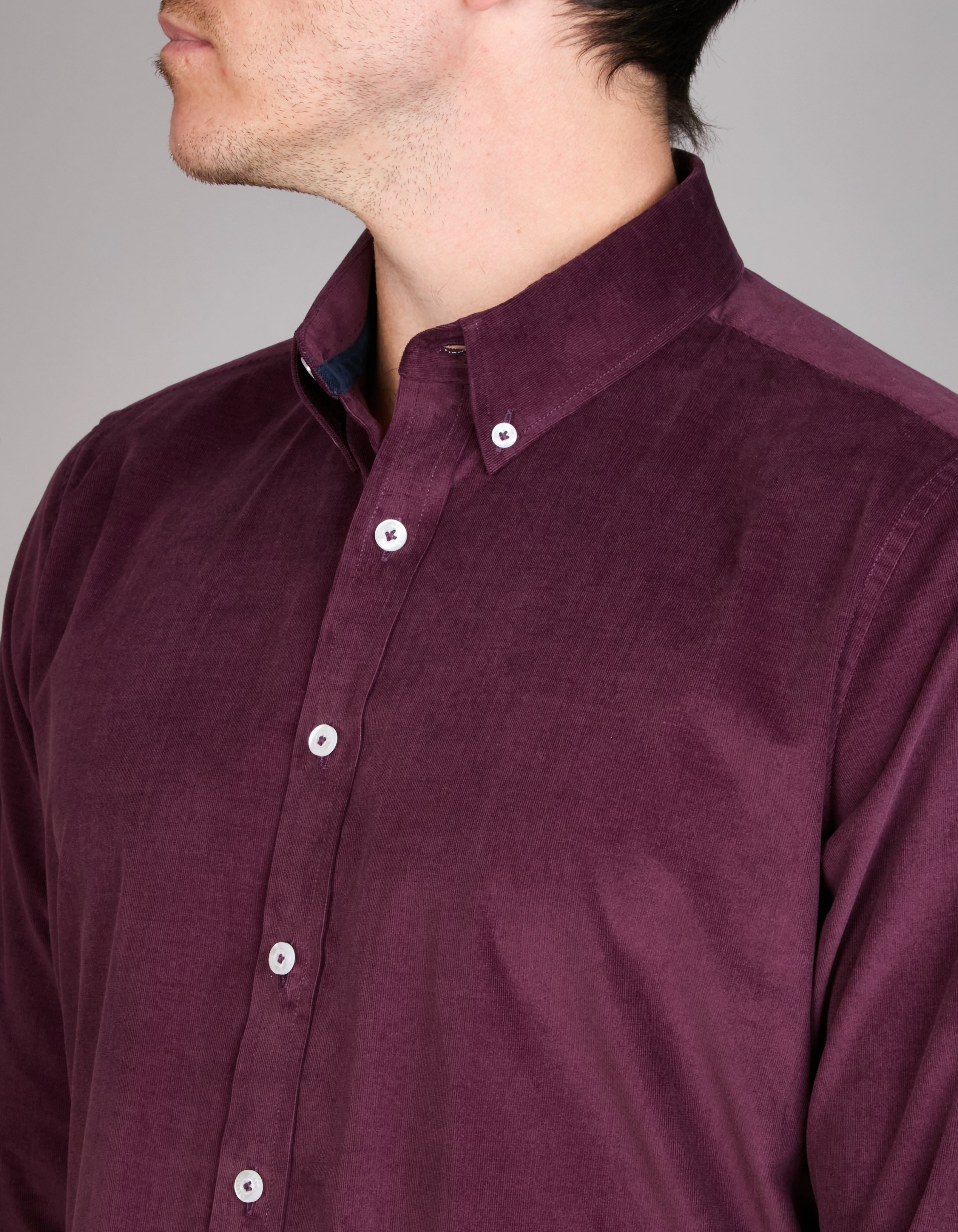 FINE STRETCH BABY CORD SLIM FIT SHIRT