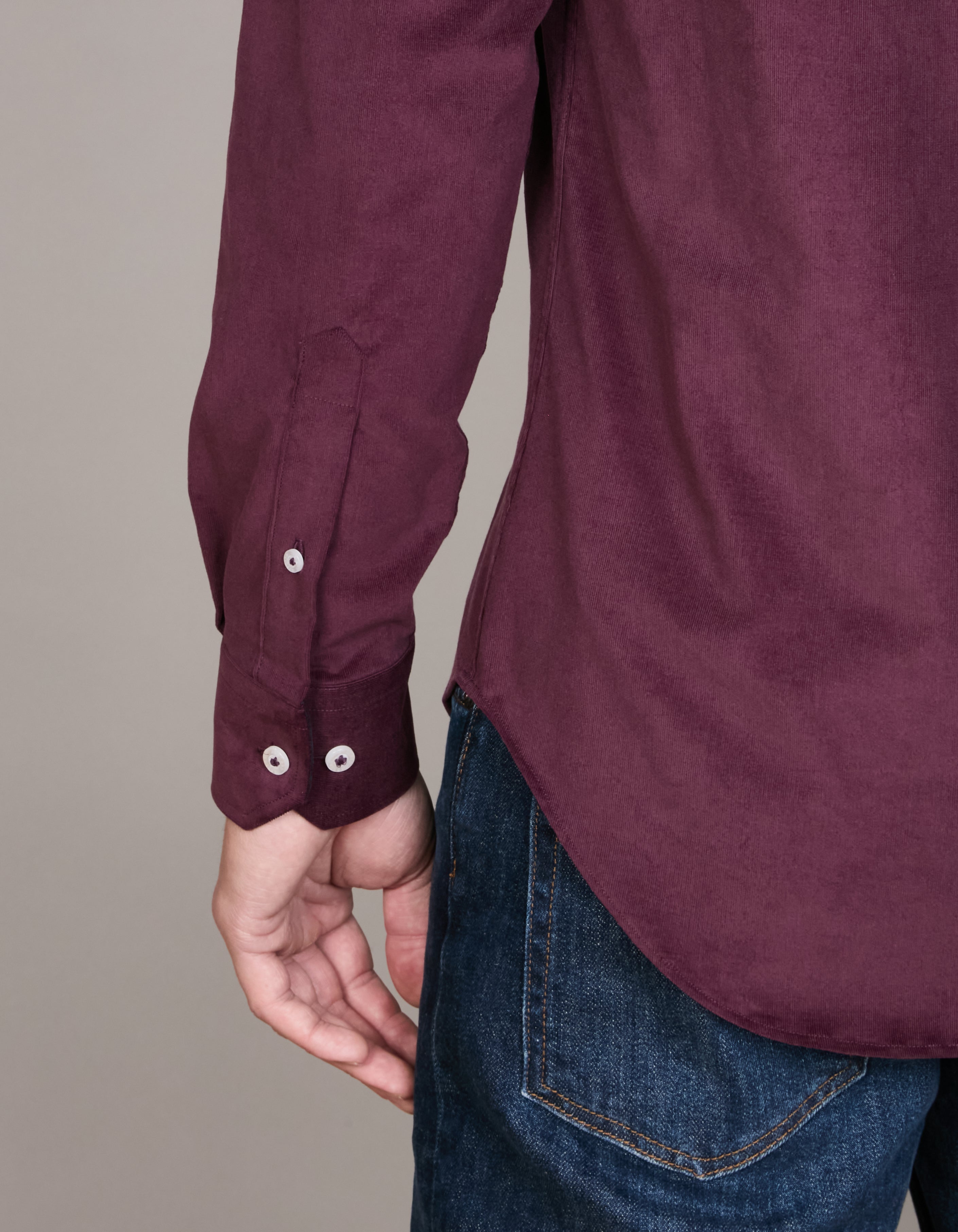 FINE STRETCH BABY CORD SLIM FIT SHIRT