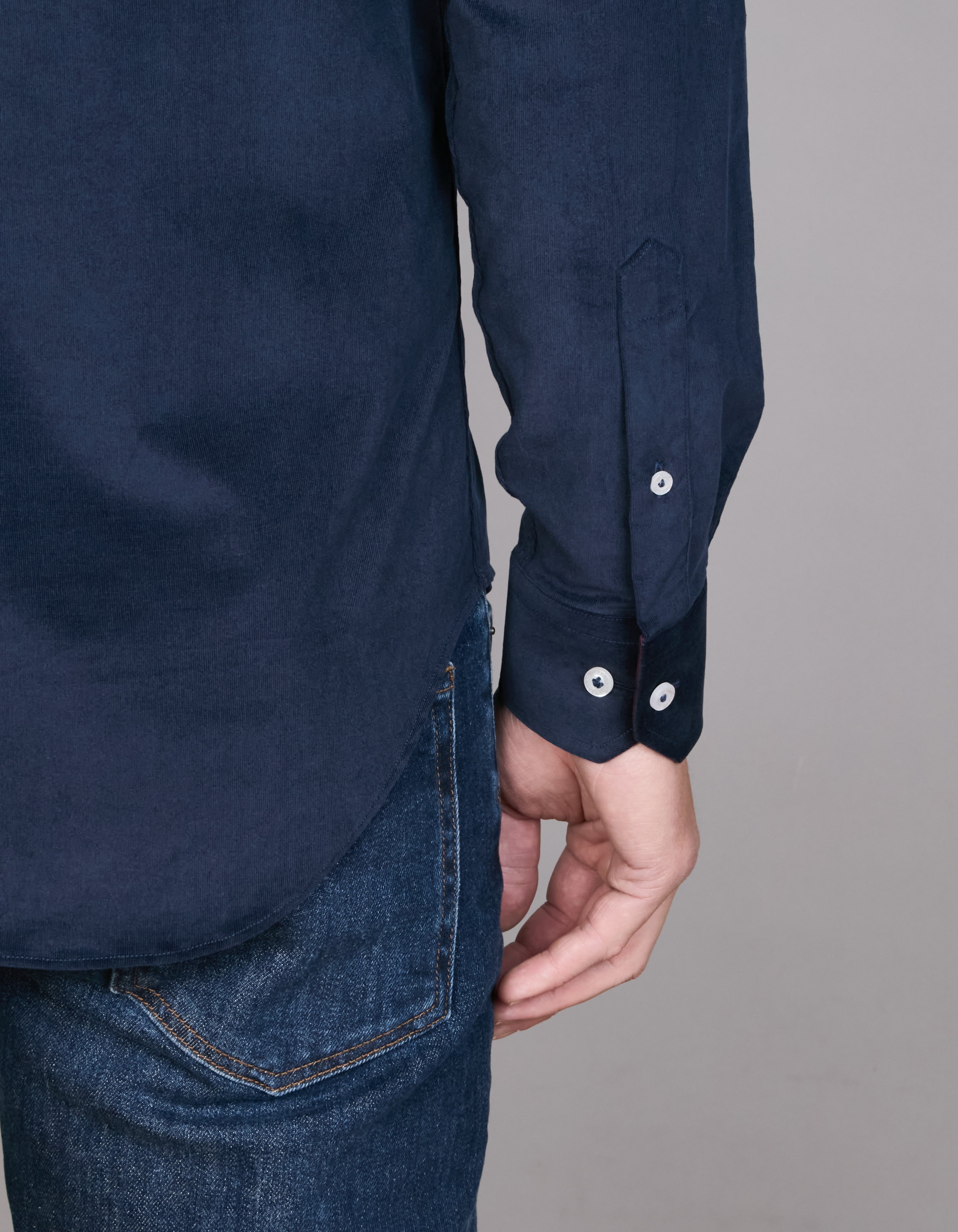 FINE STRETCH BABY CORD SLIM FIT SHIRT