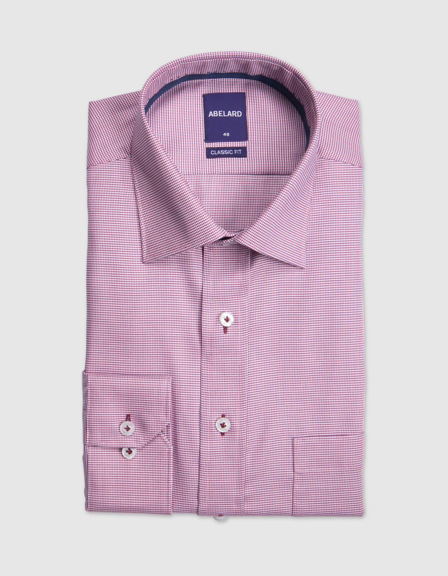 PIAGGI PUPPYTOOTH TWILL CLASSIC FIT SHIRT