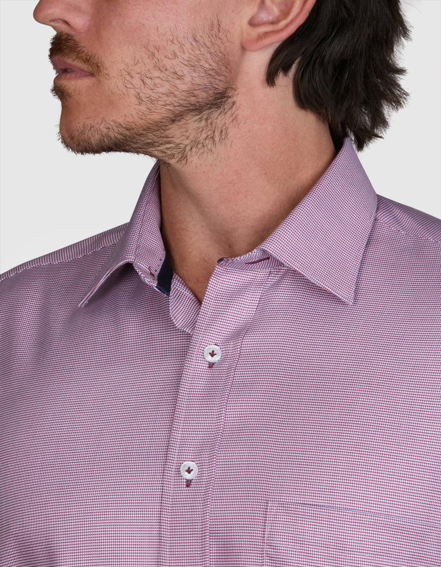 PIAGGI PUPPYTOOTH TWILL CLASSIC FIT SHIRT