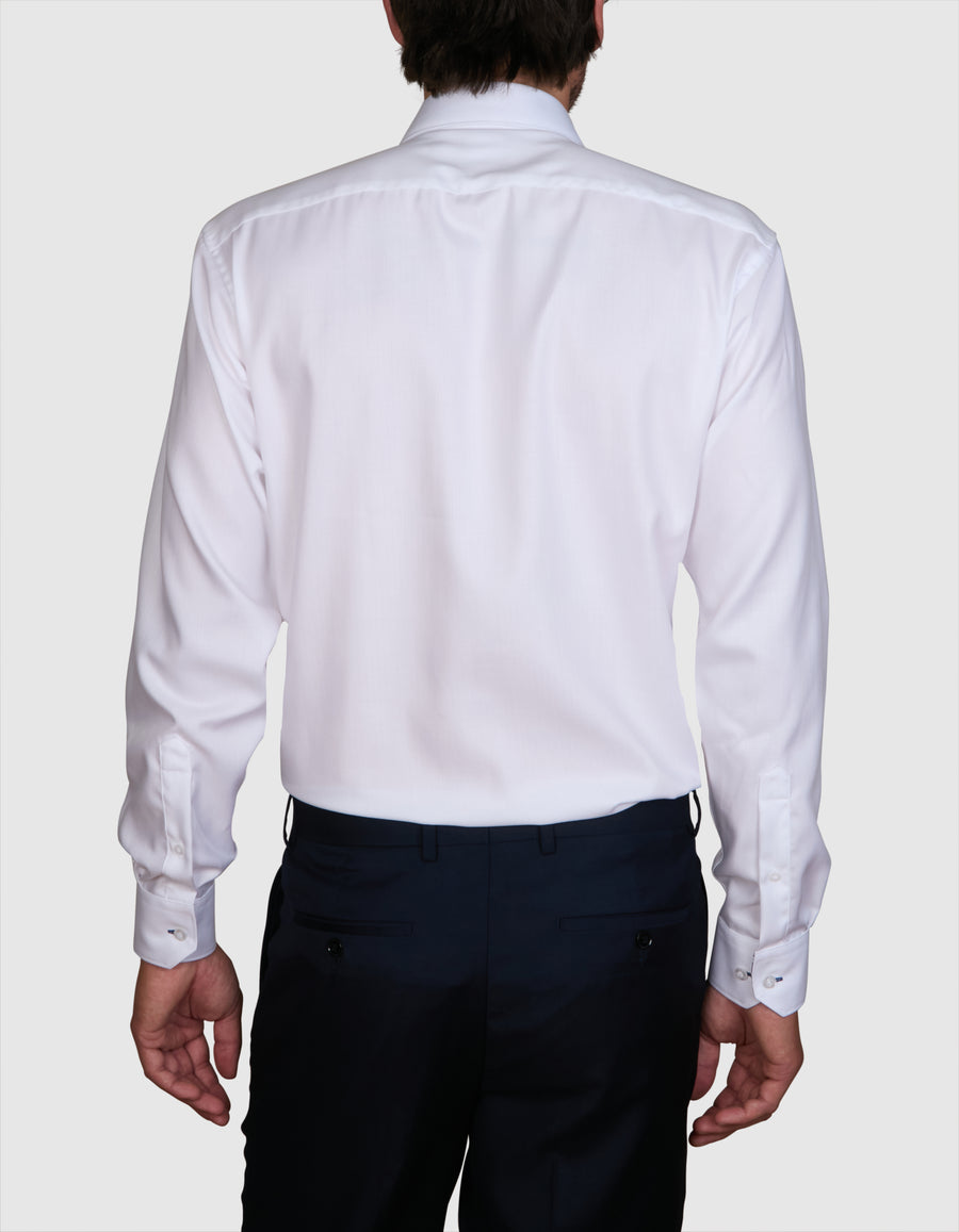 D'AMPREZZO HERRINGBONE CLASSIC FIT SHIRT