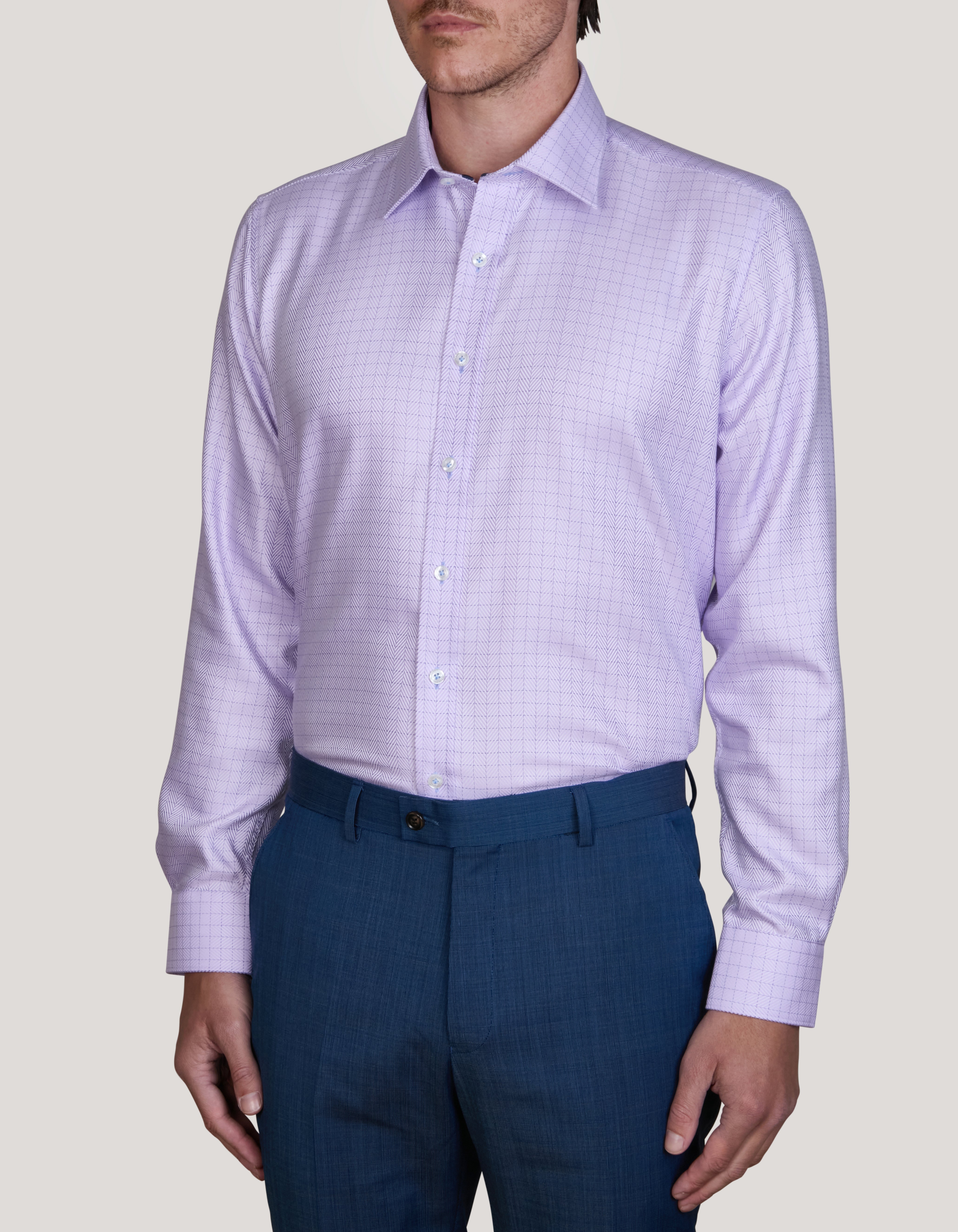 TONDI TWILL CHECK SLIM FIT SHIRT