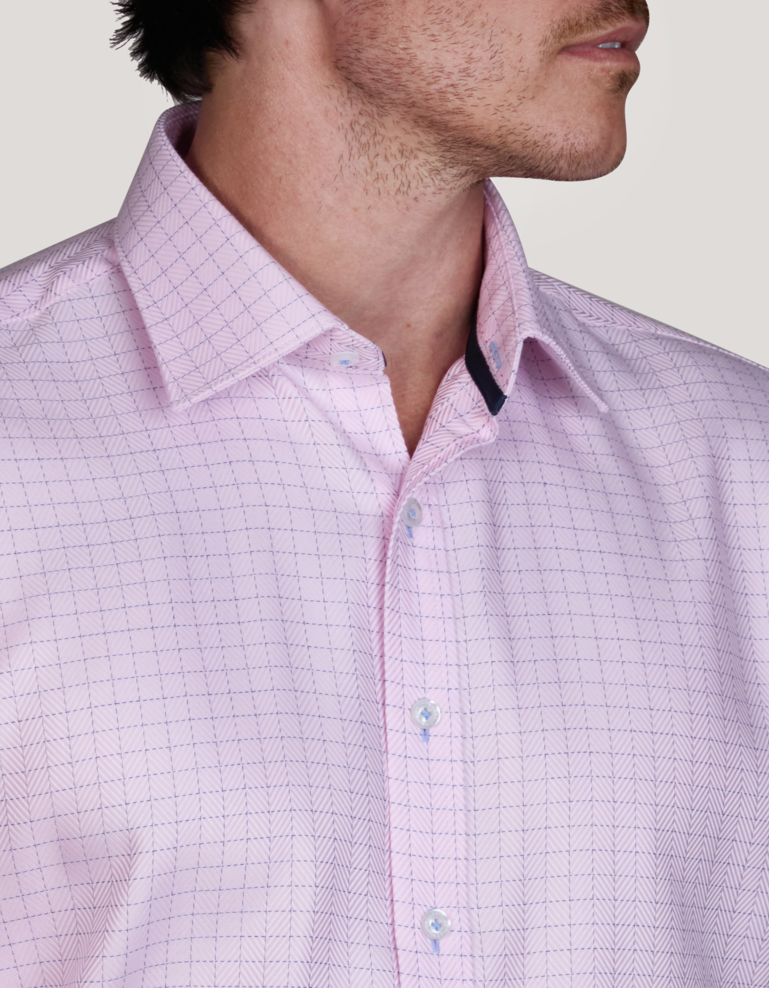 TONDI TWILL CHECK SLIM FIT SHIRT