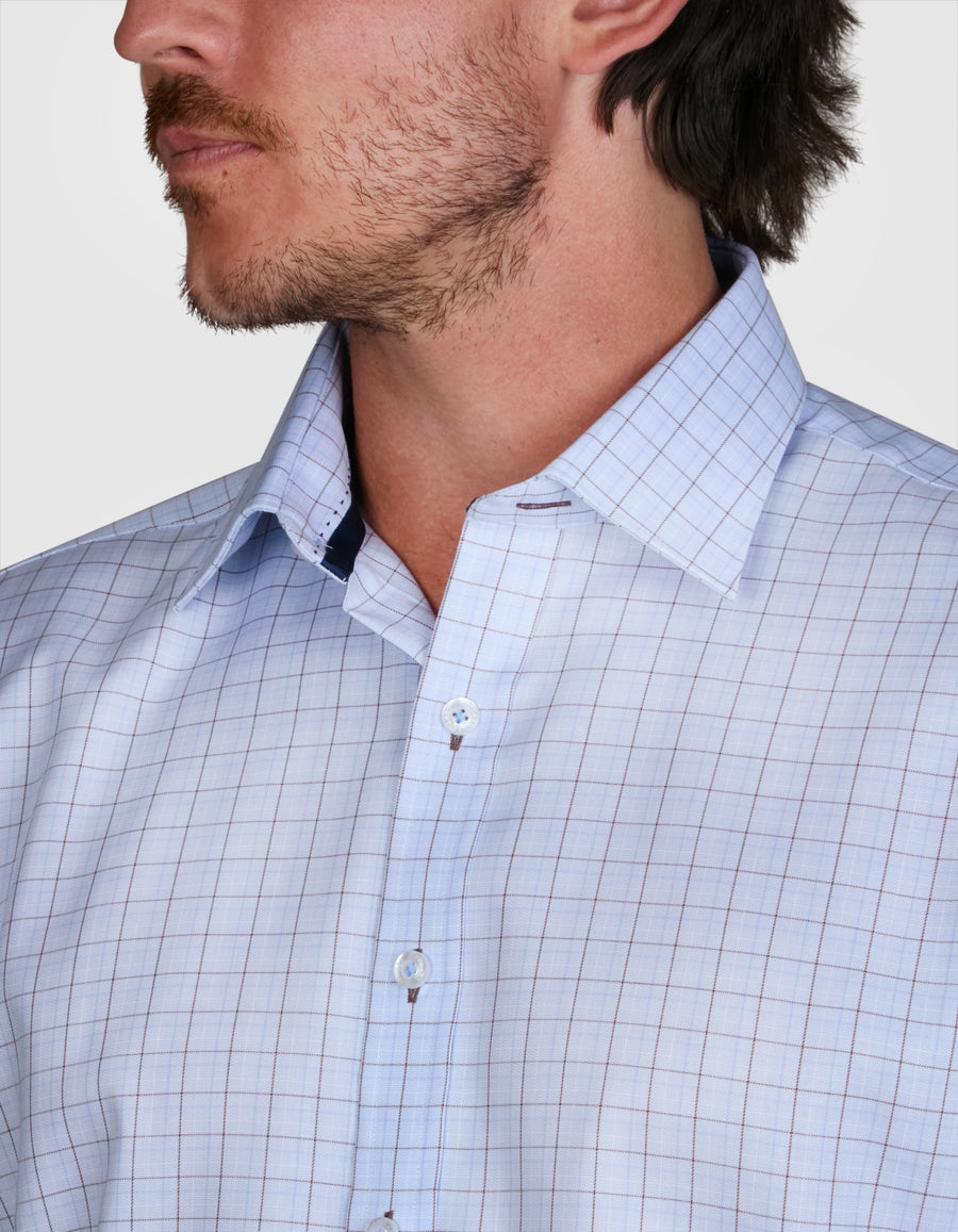 COLFIERE CHECK SLIM FIT SHIRT