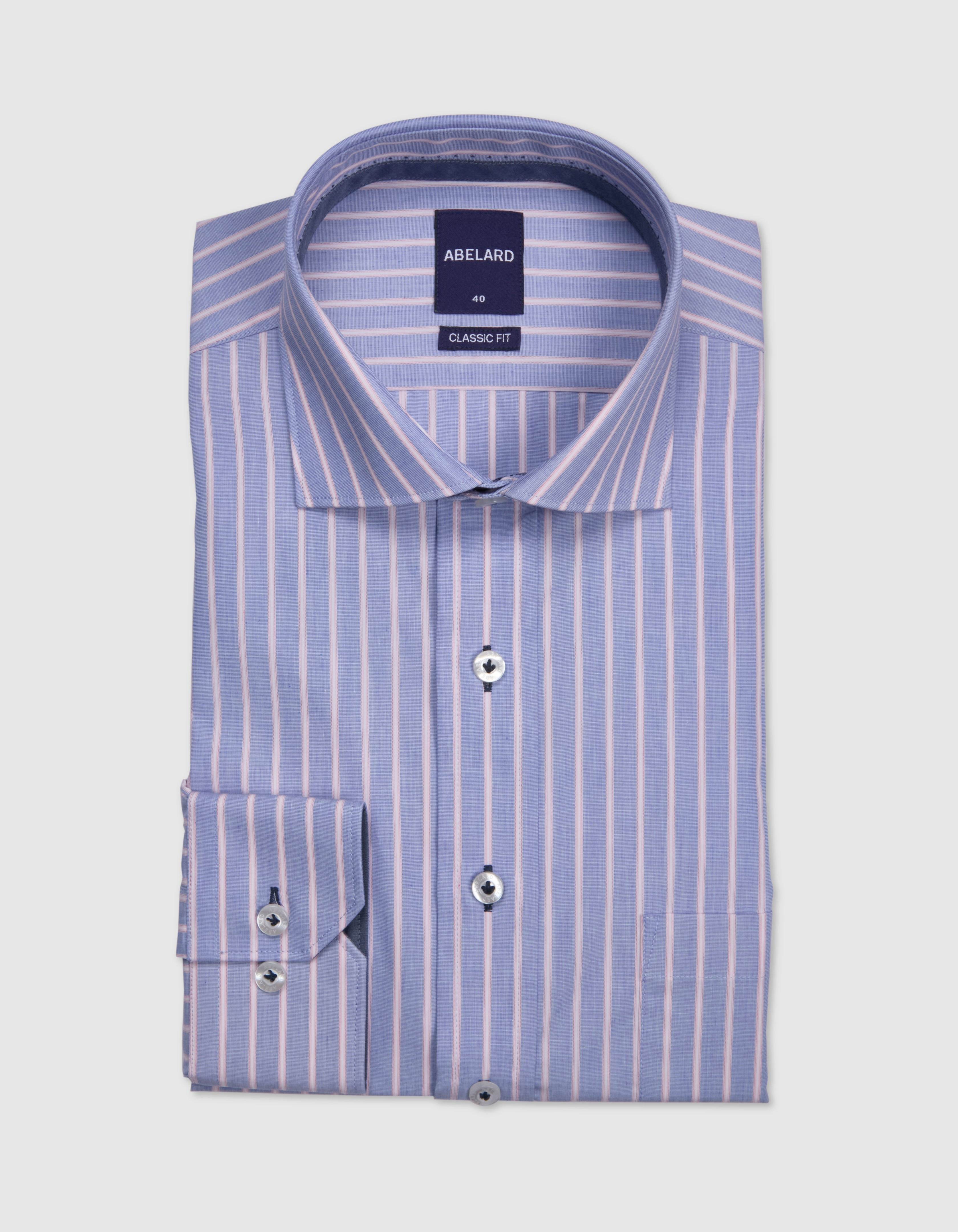 FALORIA FIL A FIL STRIPE CLASSIC FIT SHIRT