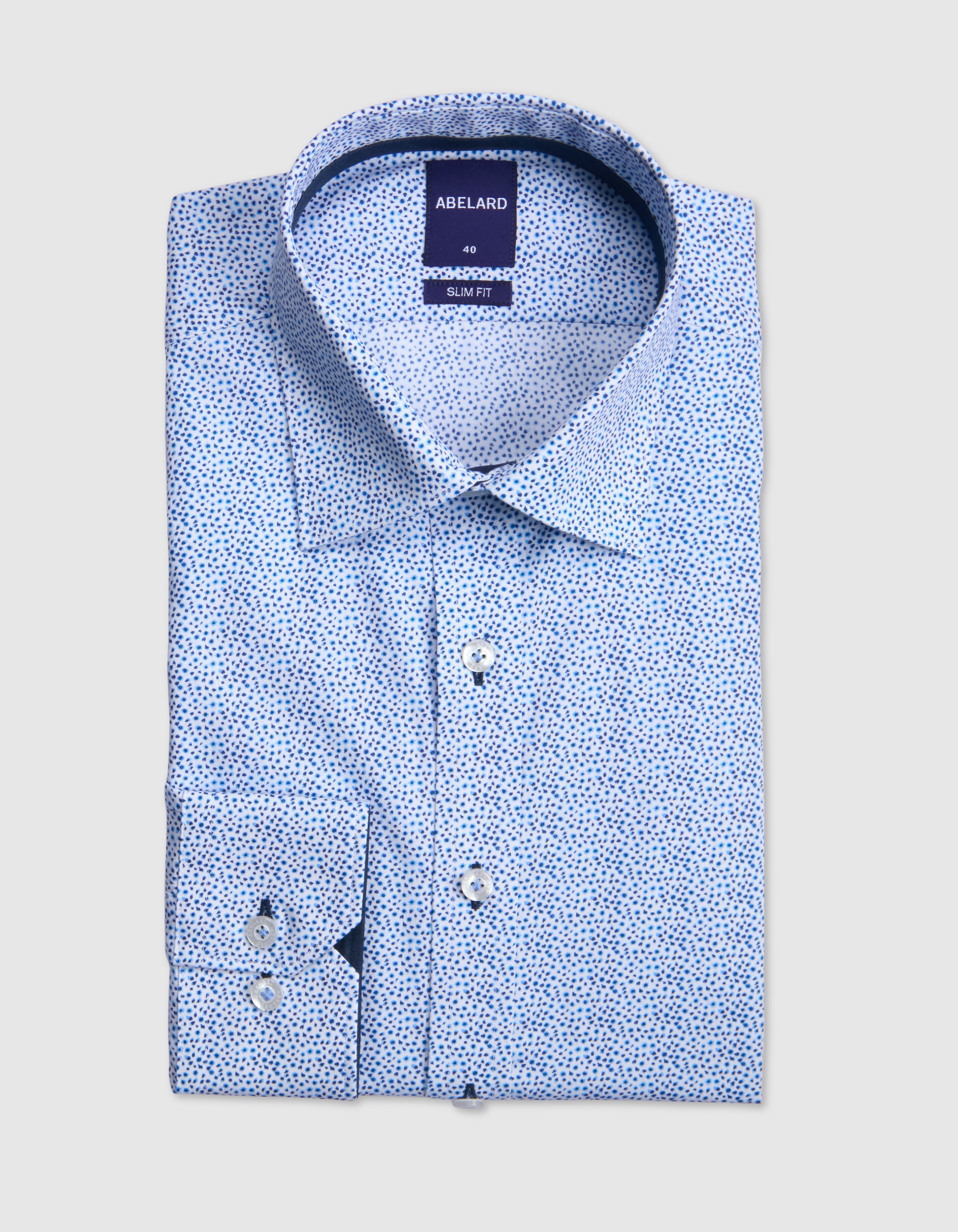 SPECKLED DIGITAL PRINT SLIM FIT SHIRT