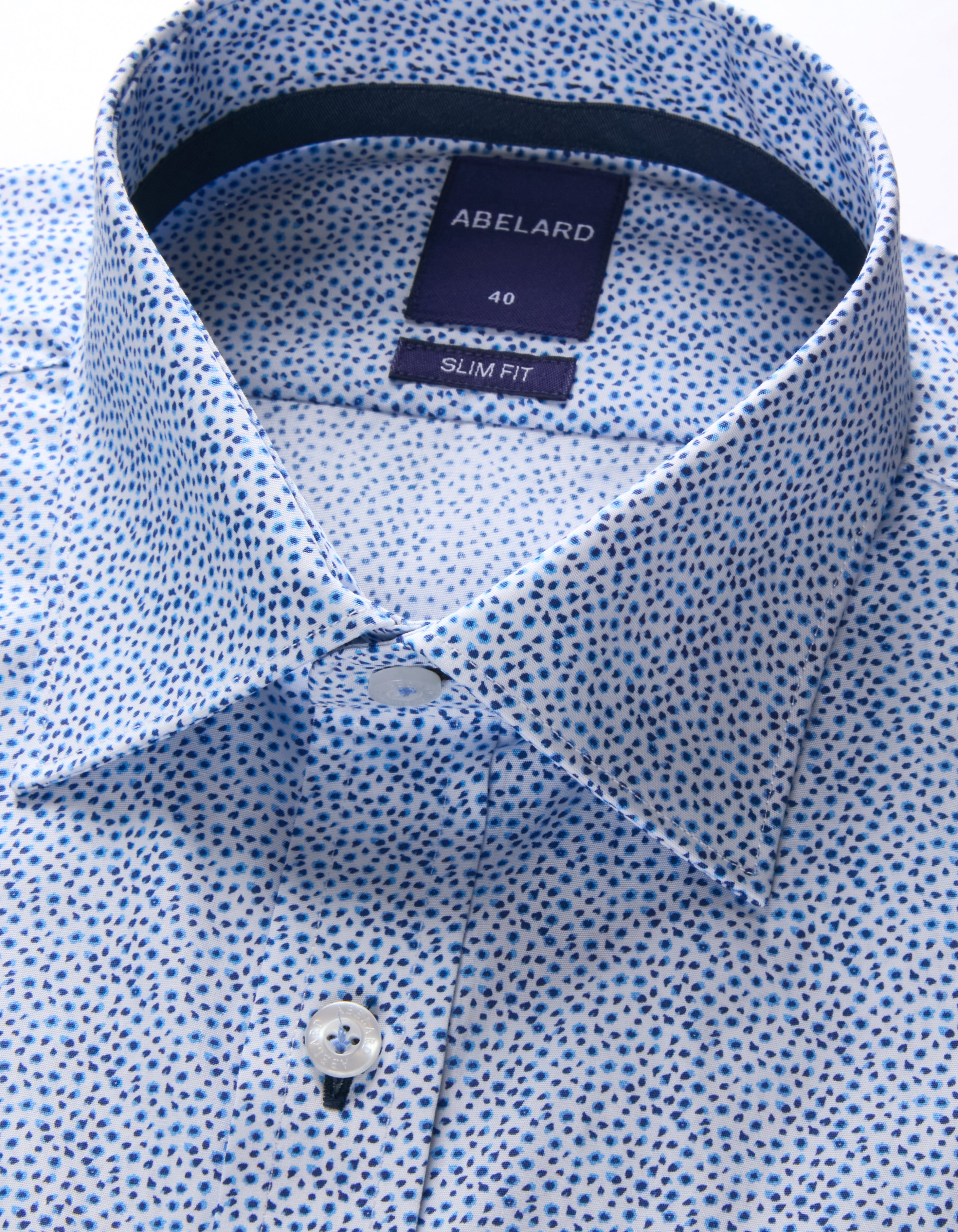 SPECKLED DIGITAL PRINT SLIM FIT SHIRT