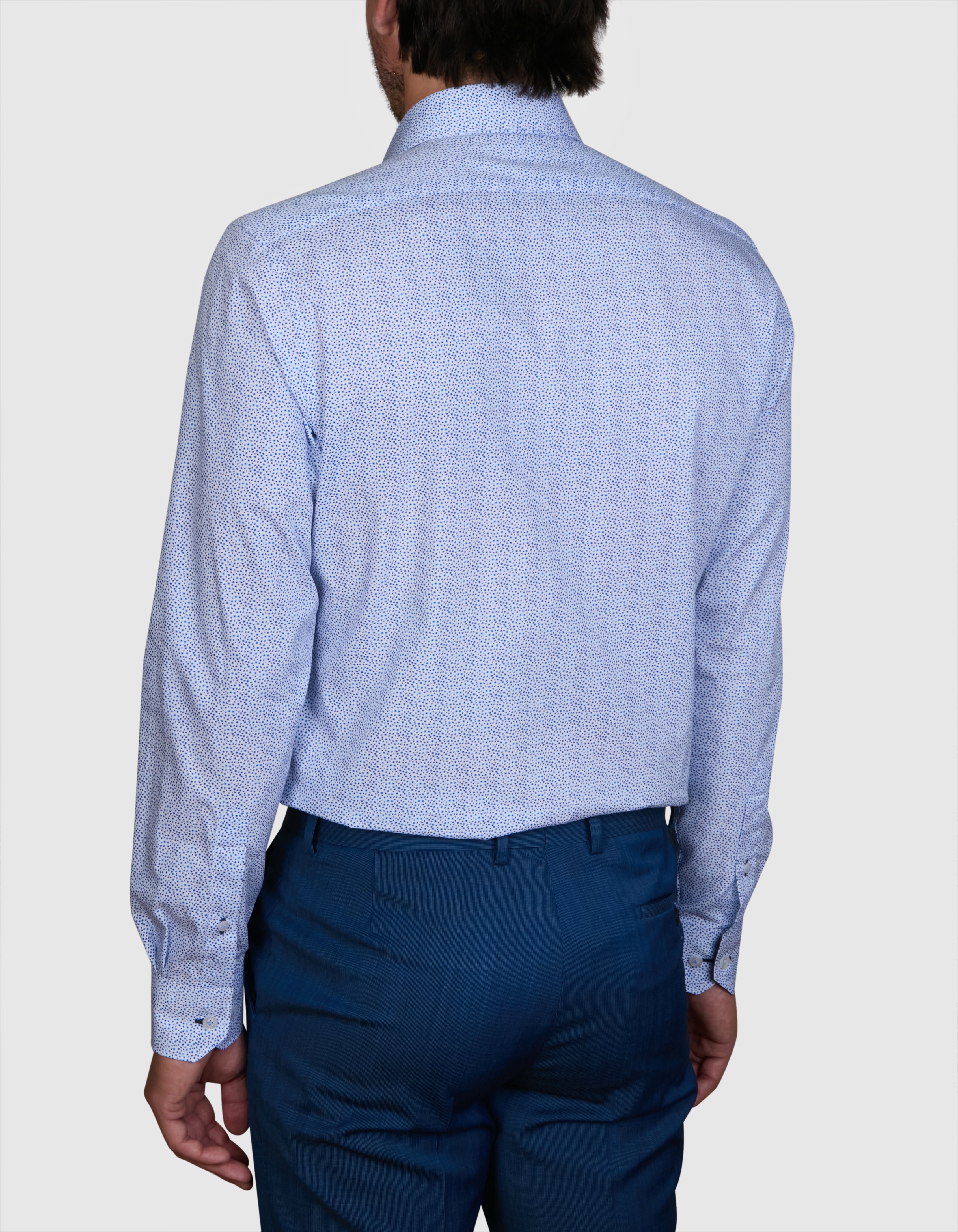 SPECKLED DIGITAL PRINT SLIM FIT SHIRT