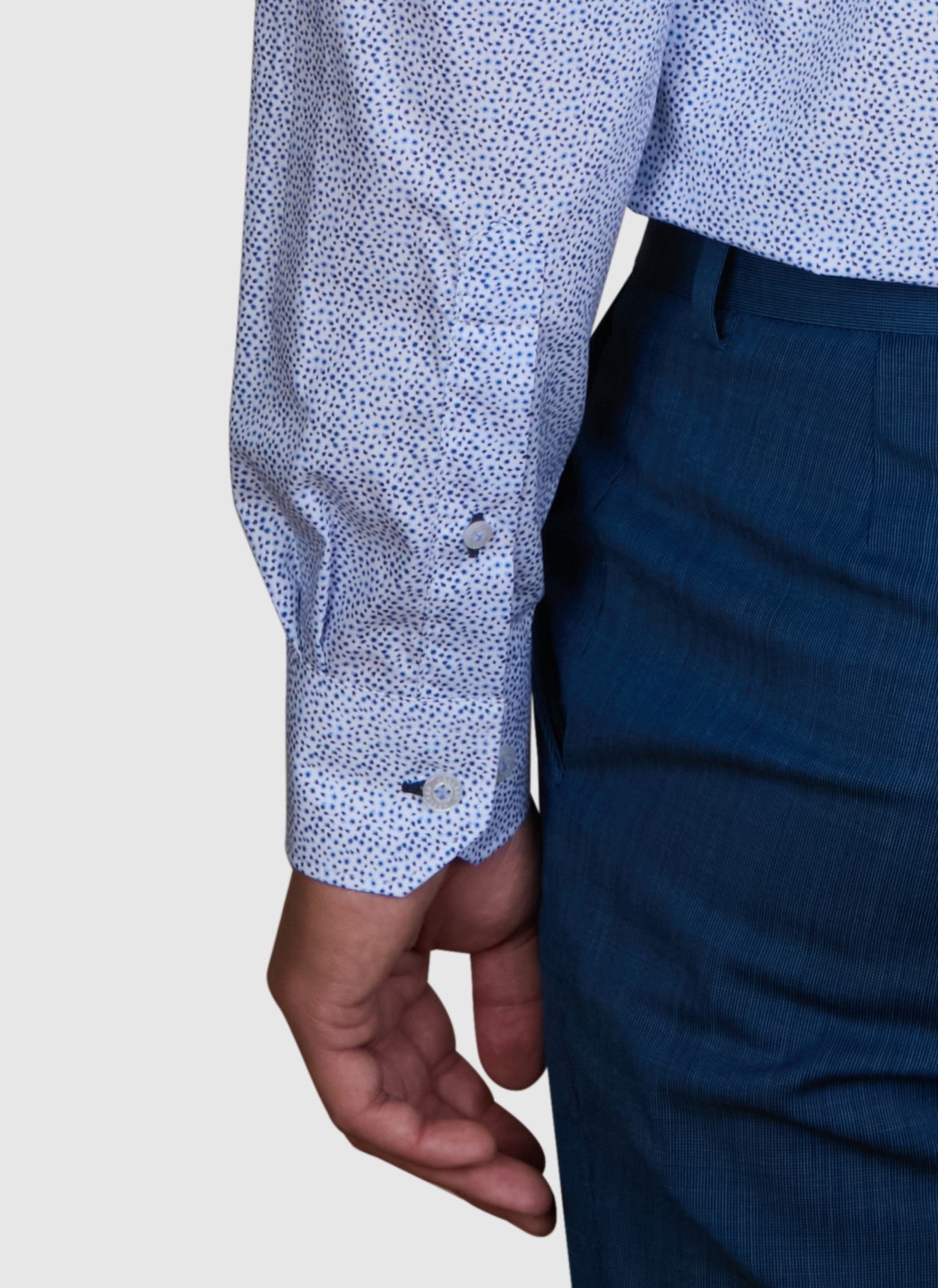 SPECKLED DIGITAL PRINT SLIM FIT SHIRT