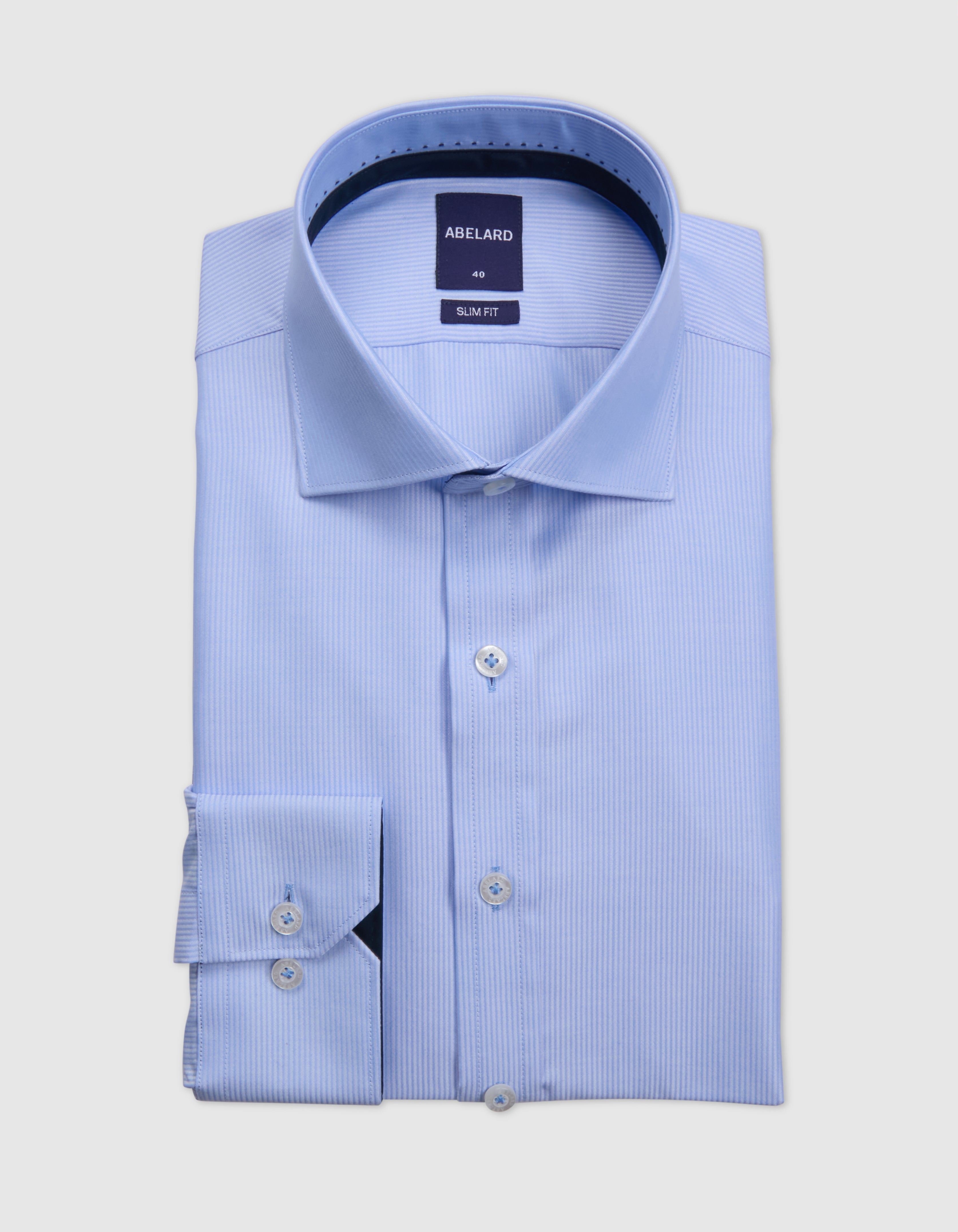 PASSO GIAU 2 PLY SELF STRIPE SLIM FIT