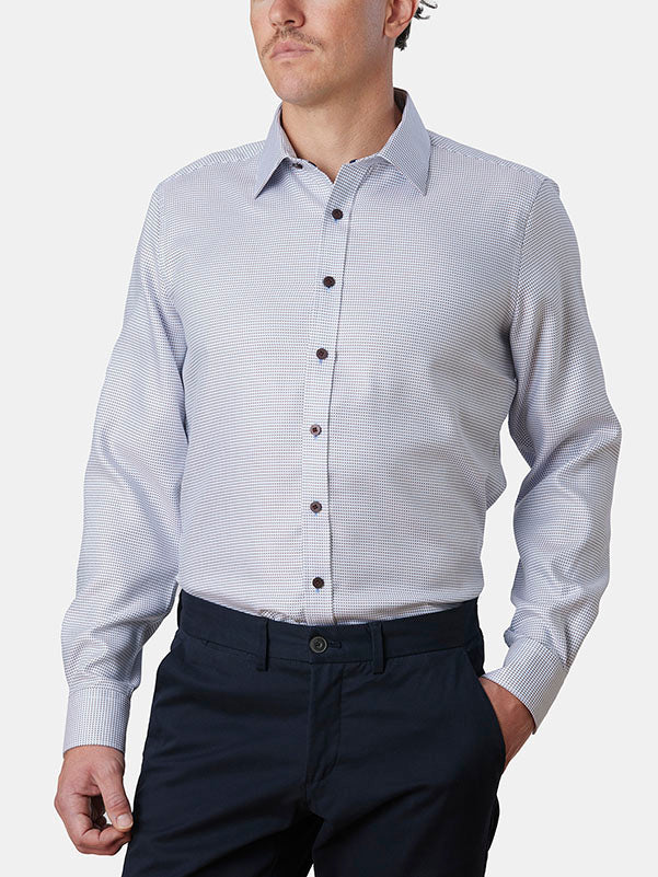 GRAND ZIG ZAG TWILL SLIM FIT SHIRT