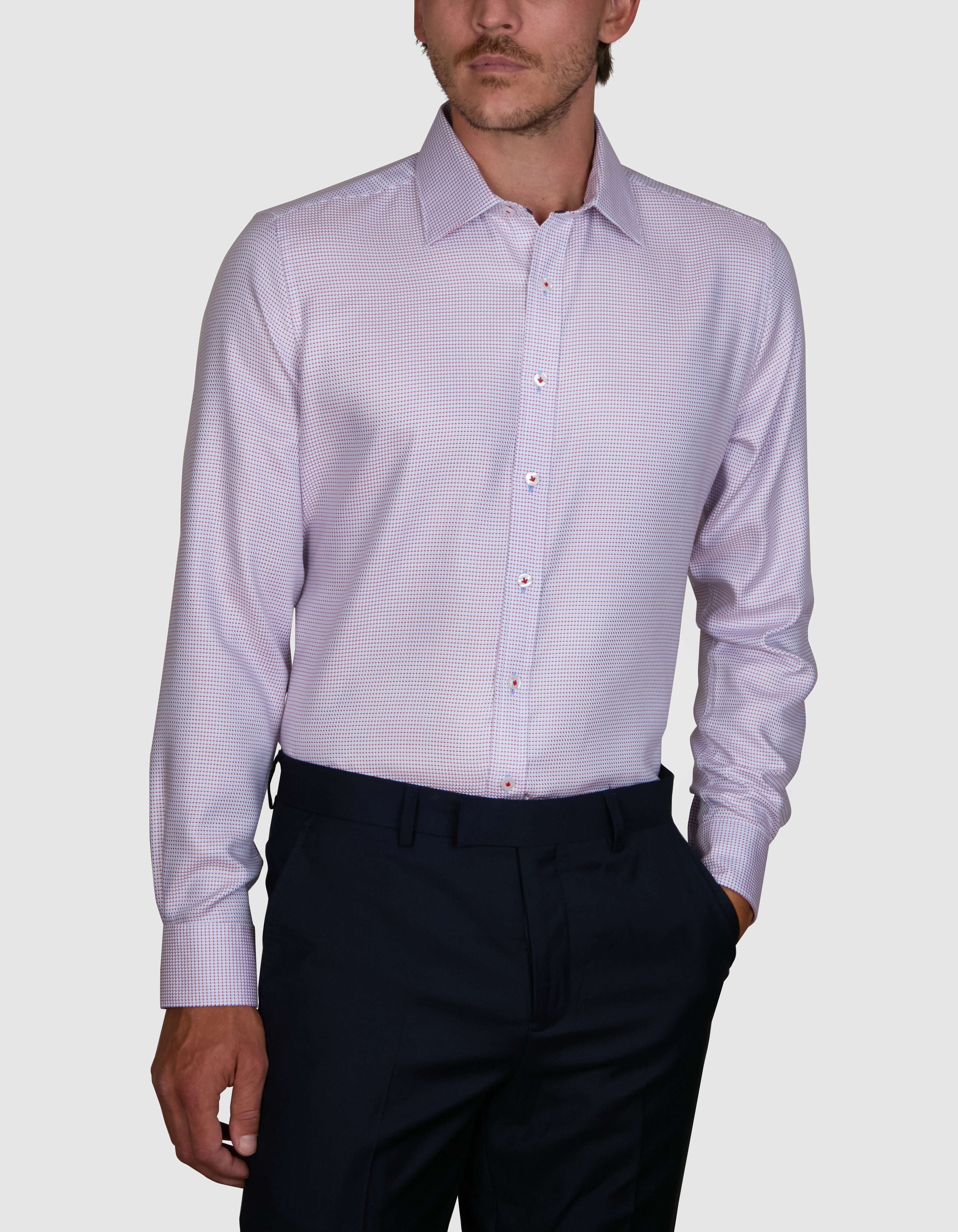 GRAND ZIG ZAG TWILL SLIM FIT SHIRT