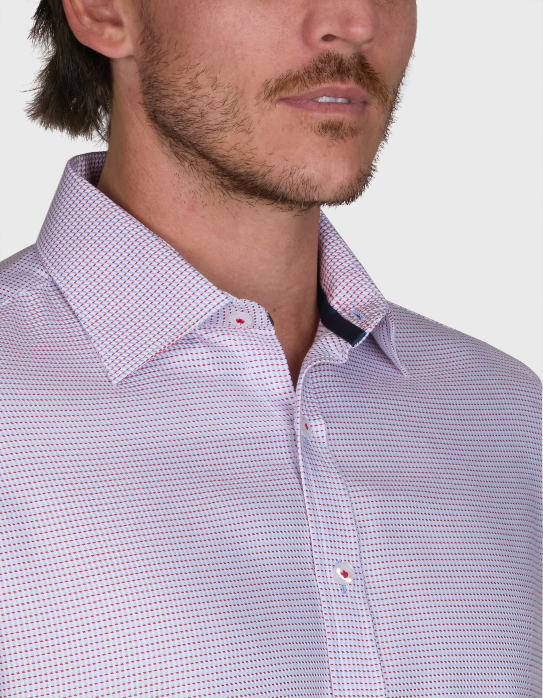 GRAND ZIG ZAG TWILL SLIM FIT SHIRT