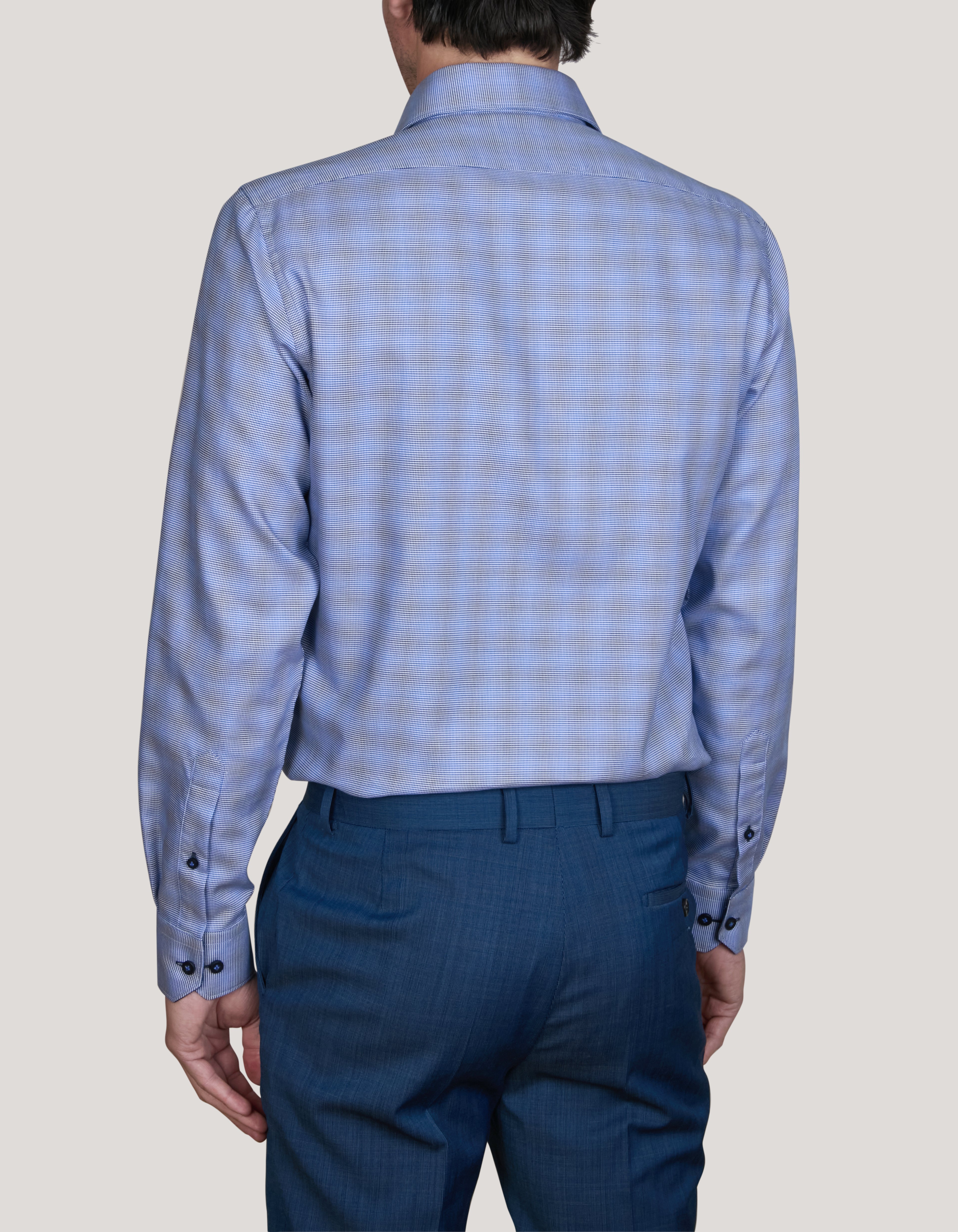 ANCONA OMBRE CHECK SLIM FIT SHIRT