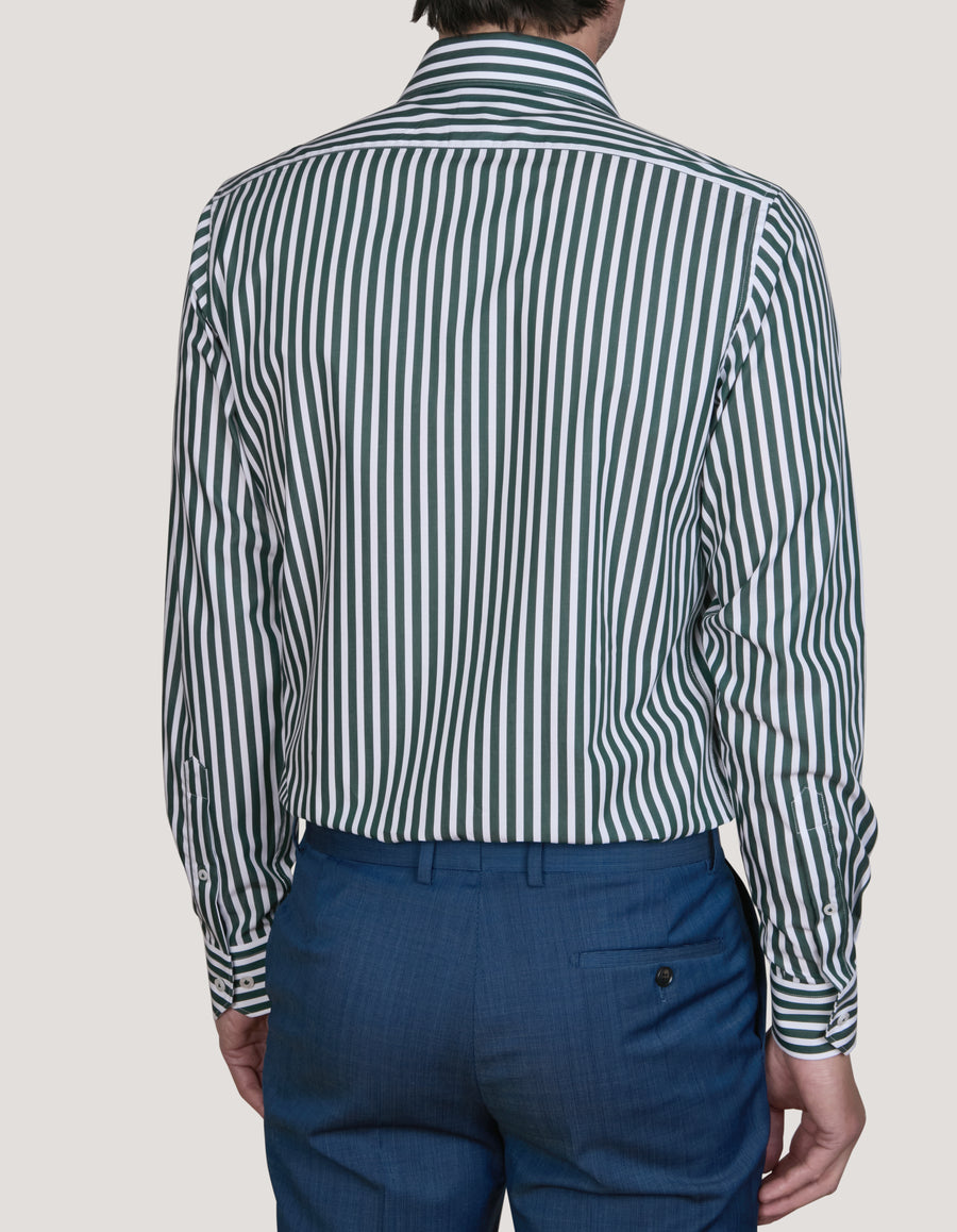 VARESE SATIN STRIPE SLIM FIT SHIRT