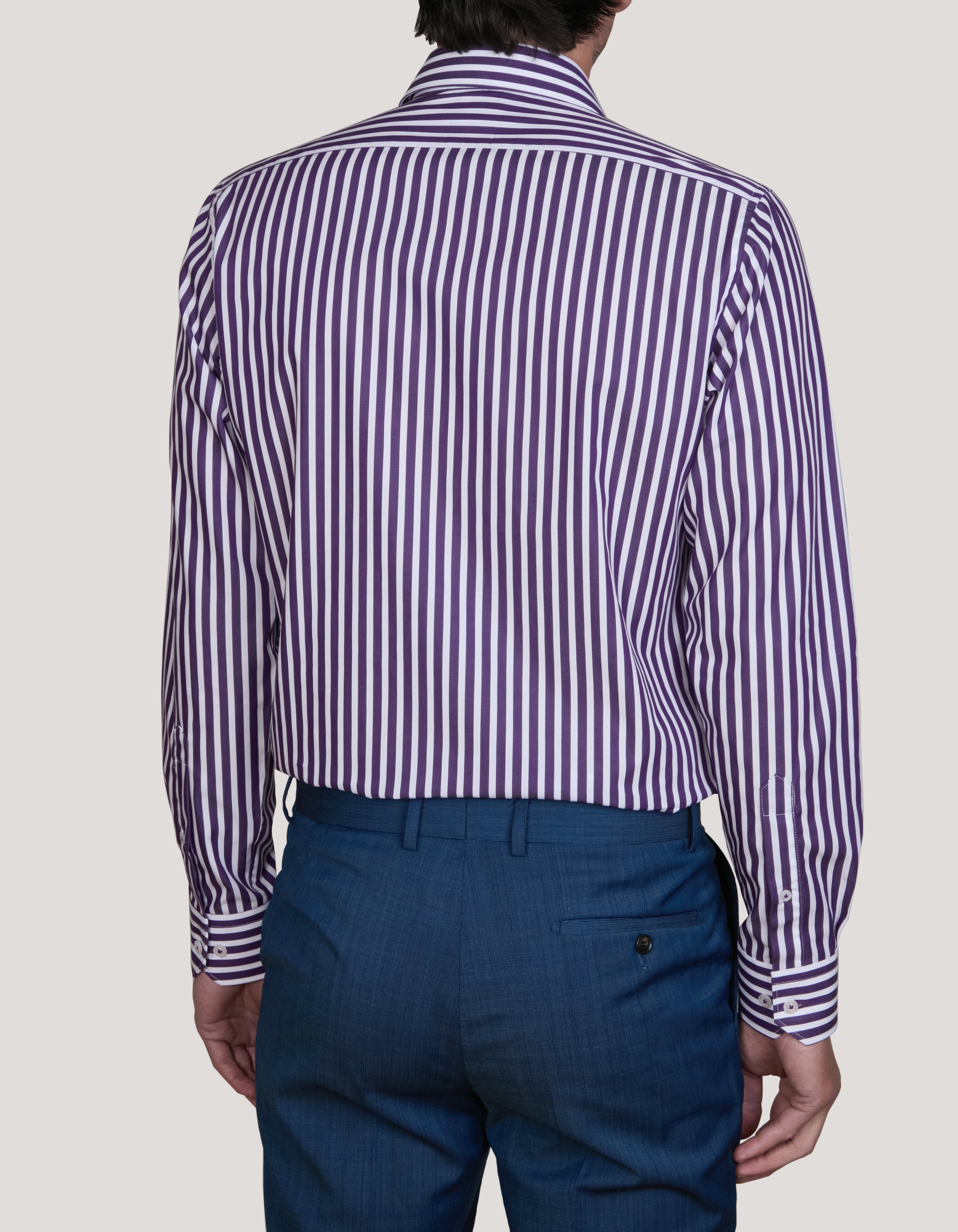 VARESE SATIN STRIPE SLIM FIT SHIRT