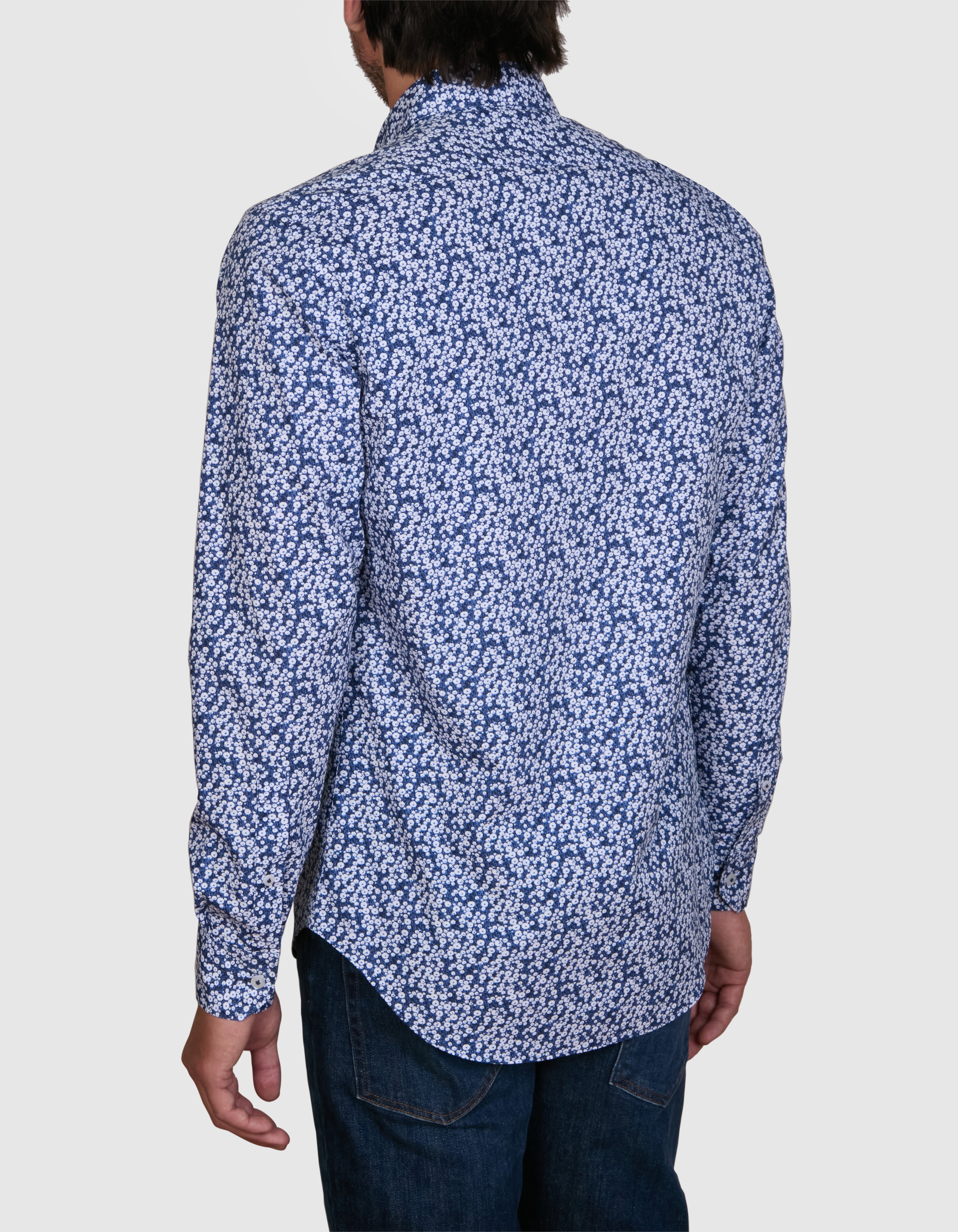 BRESCIA BUBBLE PRINT SLIM FIT SHIRT
