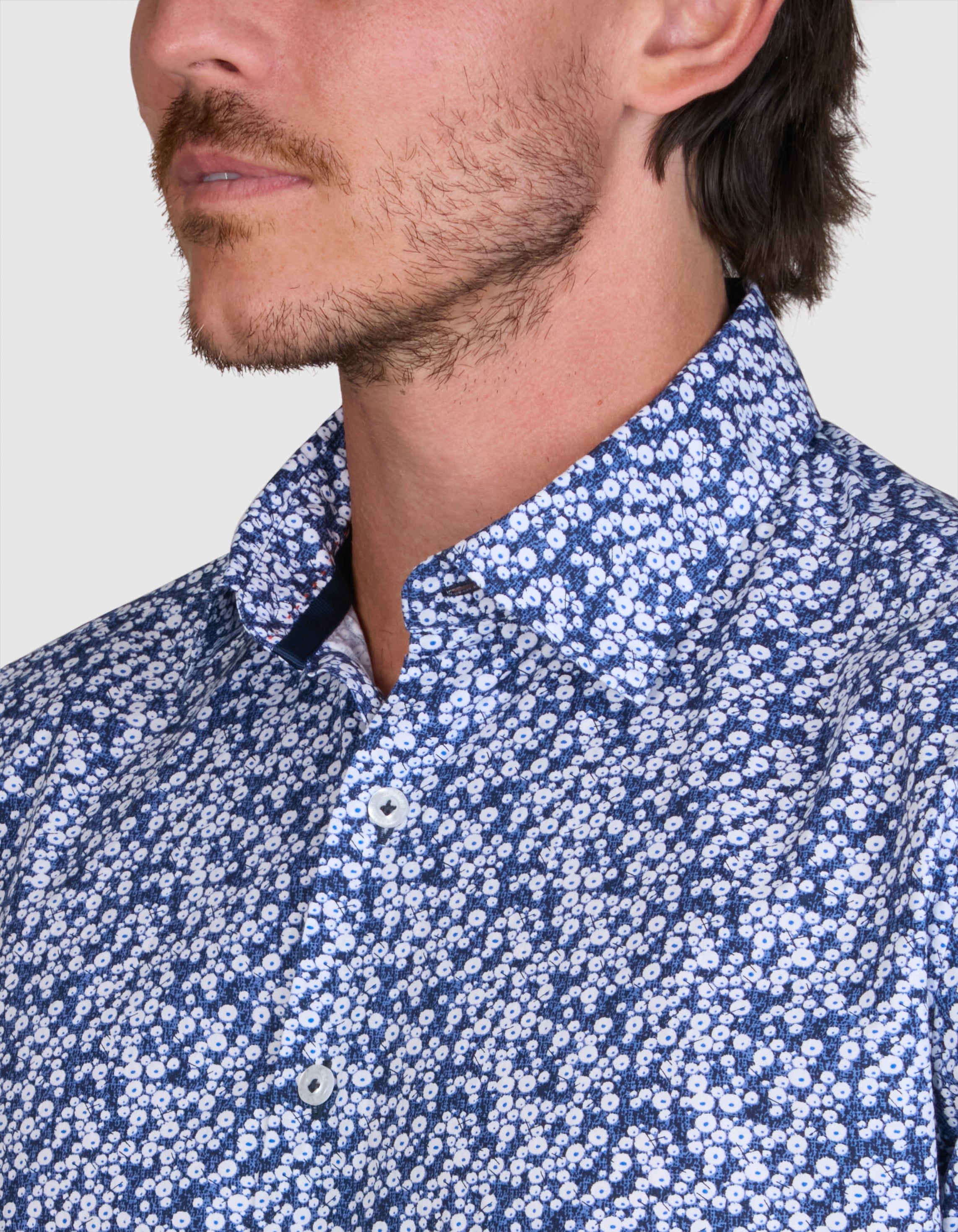 BRESCIA BUBBLE PRINT SLIM FIT SHIRT