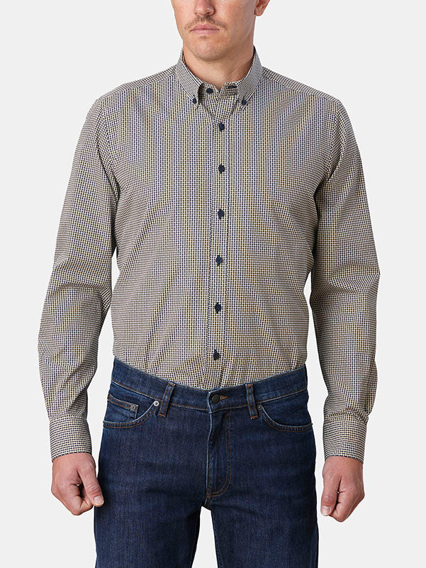 GEO LADDERS PRINT SLIM FIT SHIRT