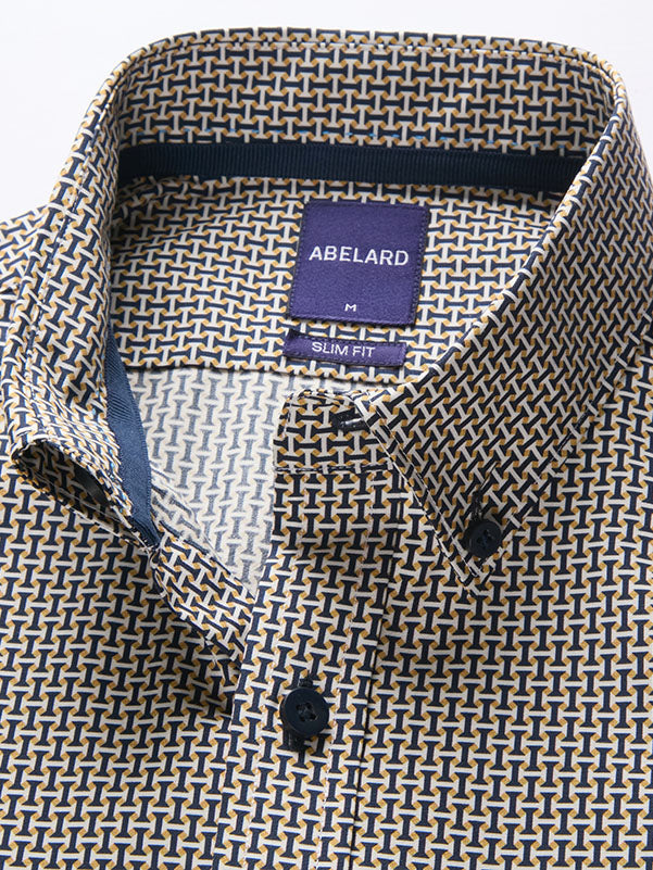 GEO LADDERS PRINT SLIM FIT SHIRT