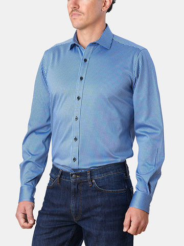 SASSUOLA JAQUARD STRIPE KNIT SLIM FIT SHIRT