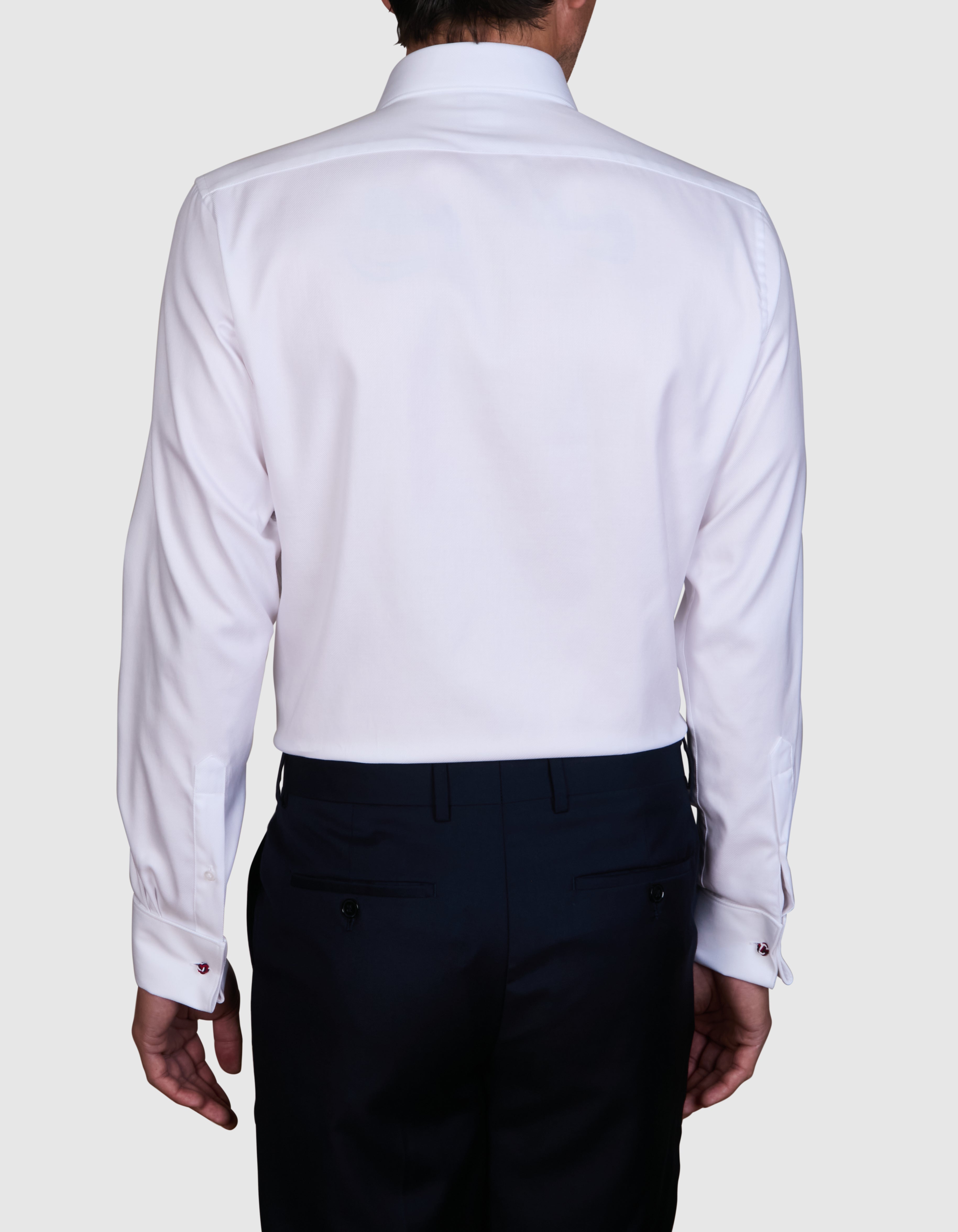 2 PLY LUXURY TWILL FRENCH CUFF SLIM FIT SHIRT