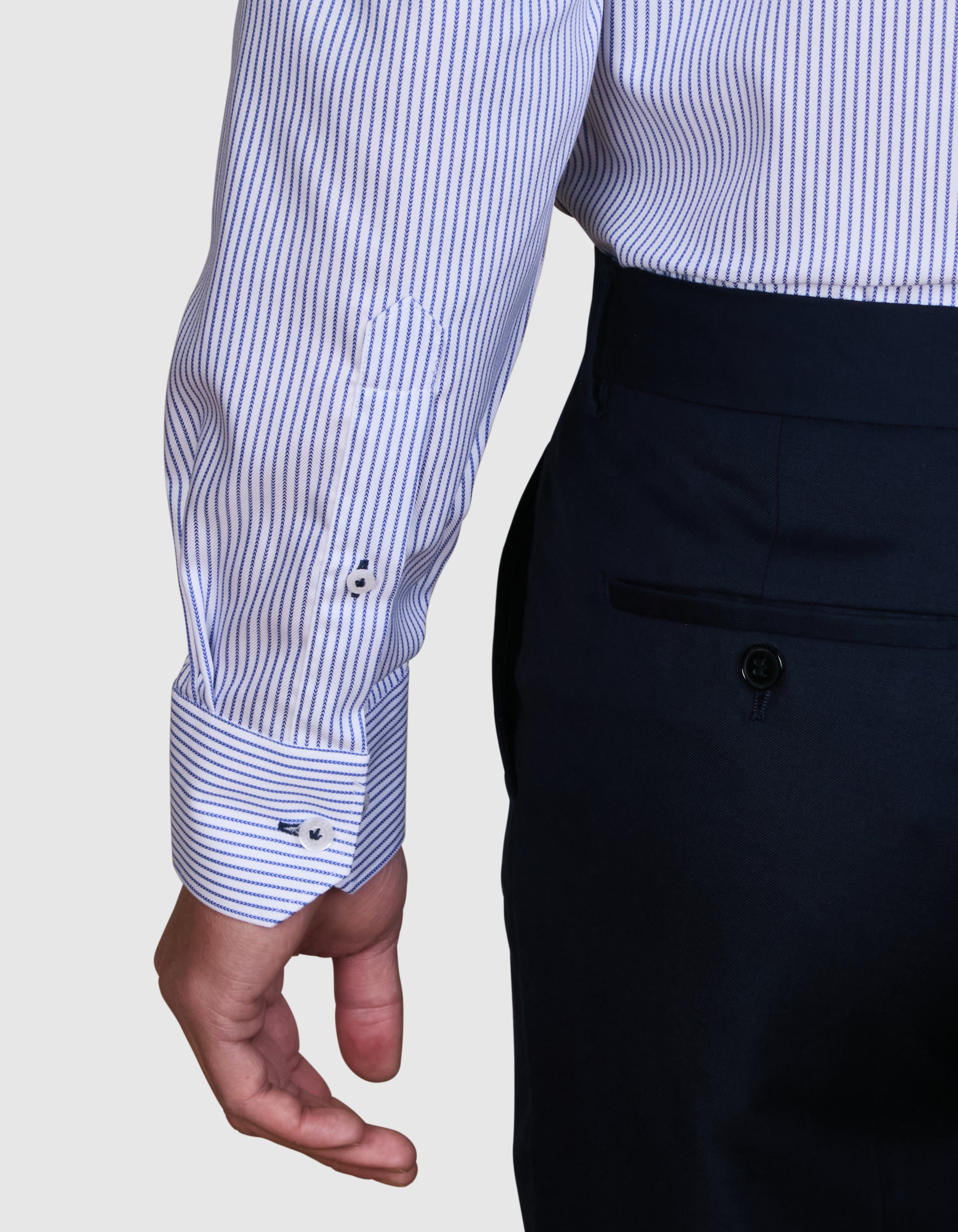 LERICI HERRINGBONE STRIPE - ROYAL