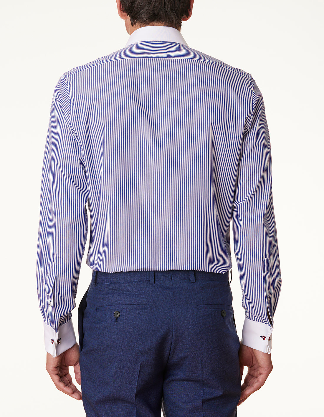 LONDRES STRIPE FRENCH CUFF SLIM FIT SHIRT