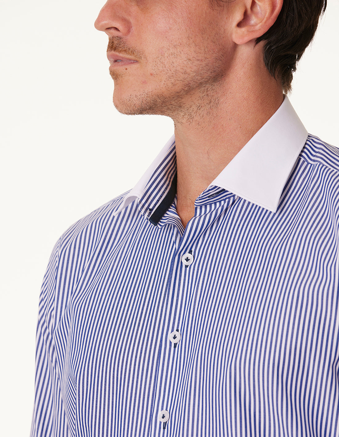 LONDRES STRIPE FRENCH CUFF SLIM FIT SHIRT