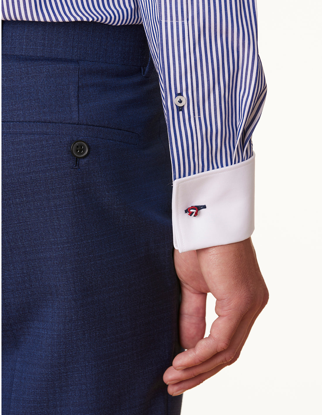 LONDRES STRIPE FRENCH CUFF SLIM FIT SHIRT