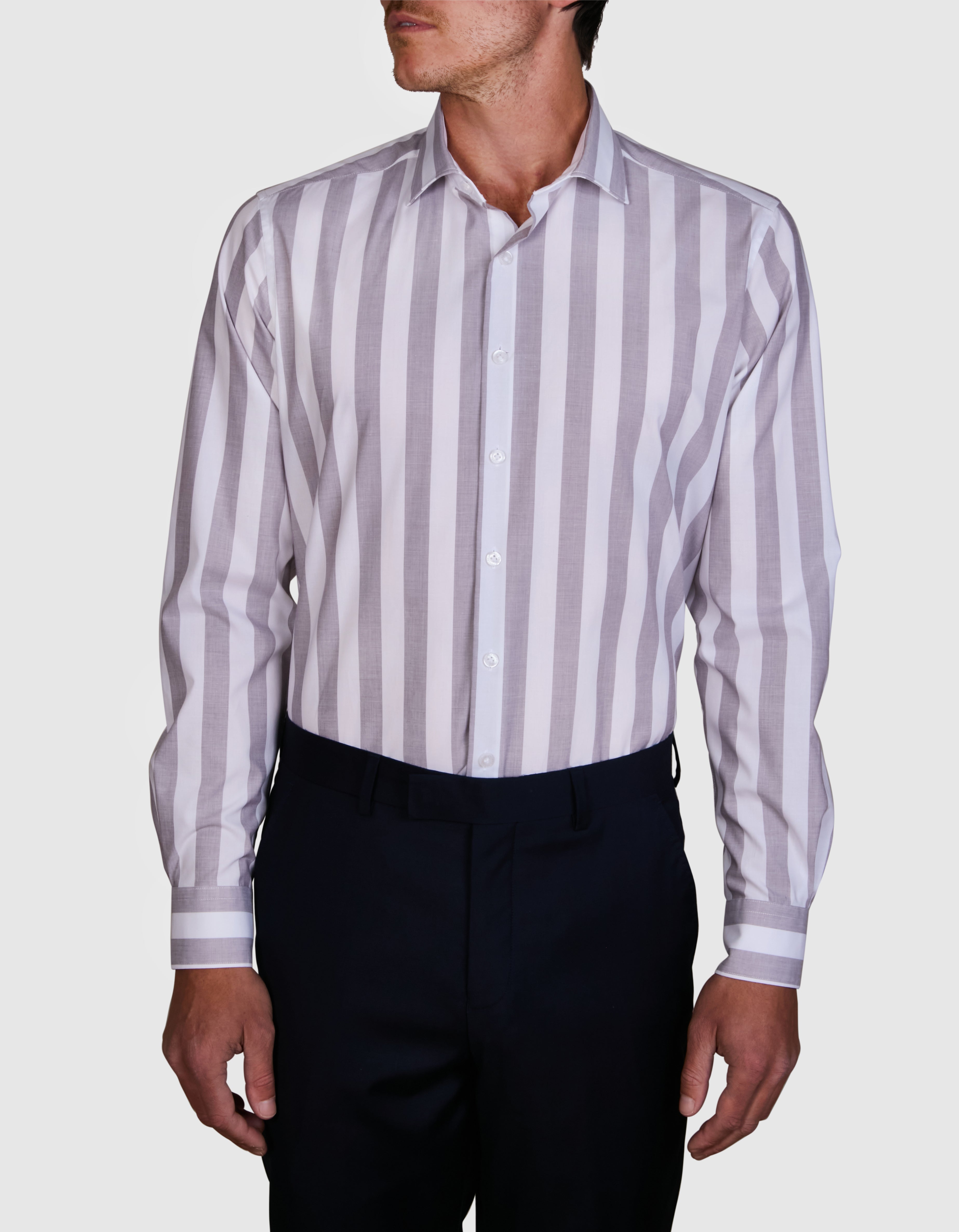 SENIGALLIA STRETCH STRIPE SLIM FIT SHIRT