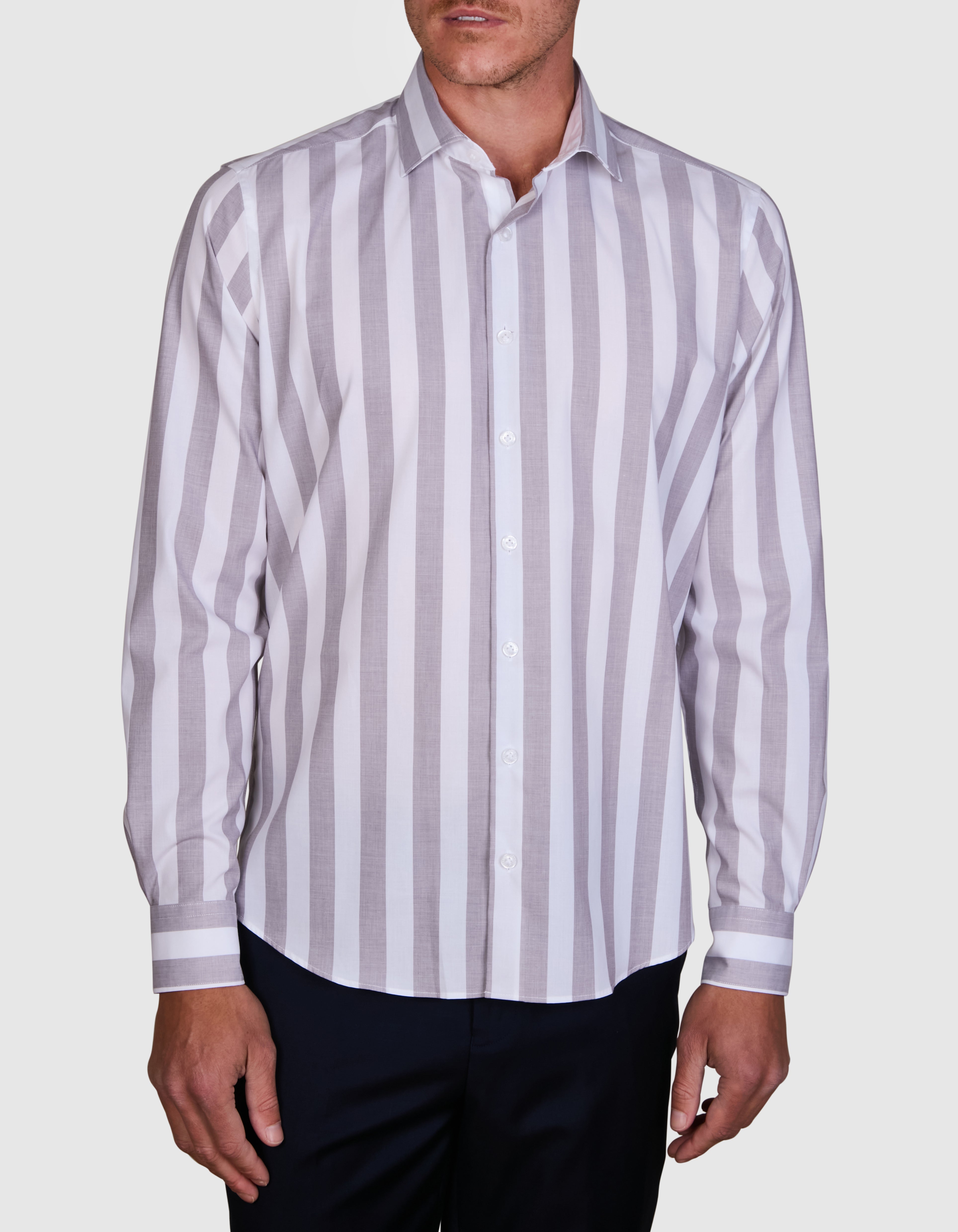 SENIGALLIA STRETCH STRIPE SLIM FIT SHIRT
