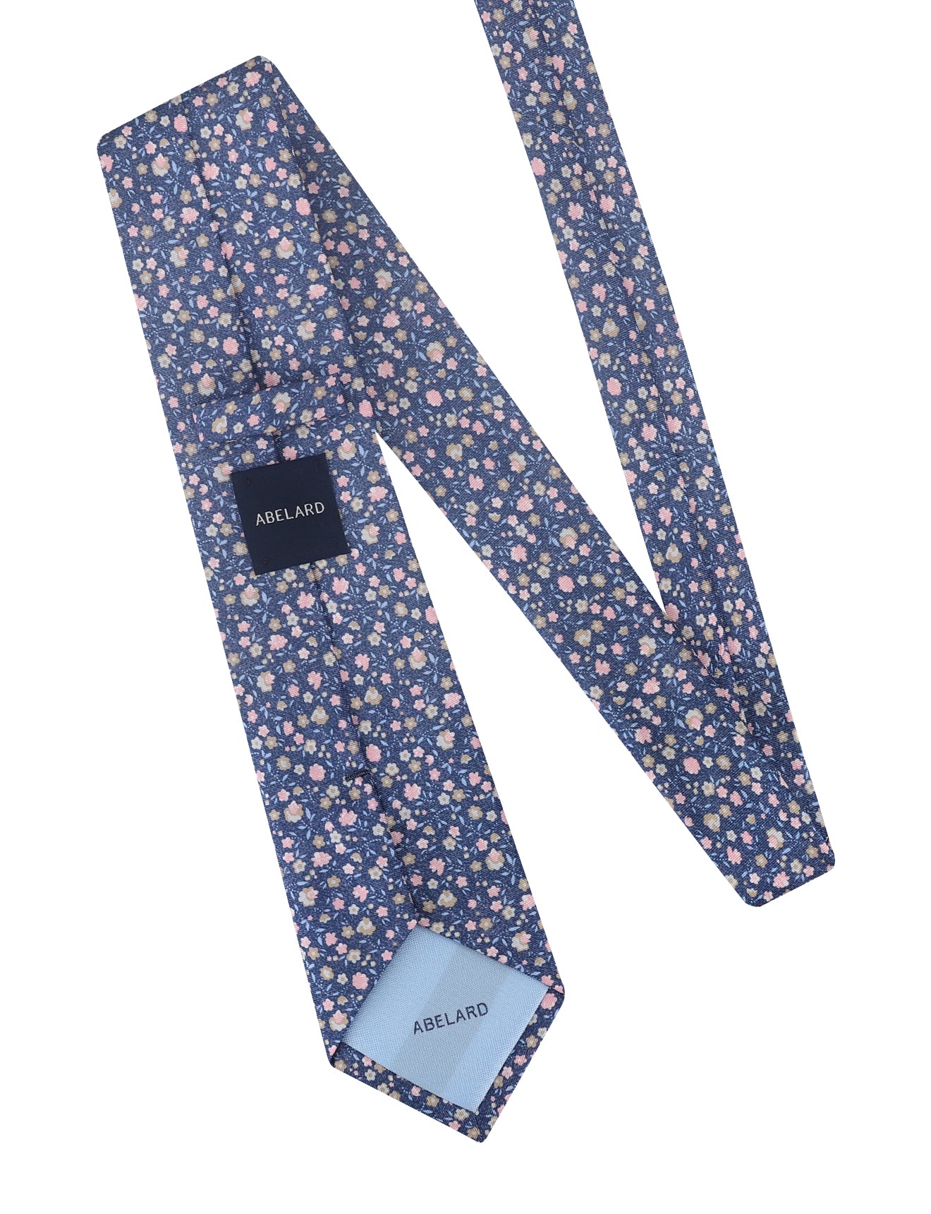 ANENOME FLORAL PRINT TIE - PINK/NAVY