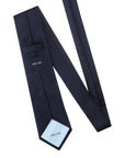 HERRINGBONE TEXTURED SOLID TIE - NAVY