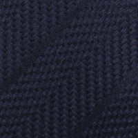 HERRINGBONE TEXTURED SOLID TIE - NAVY
