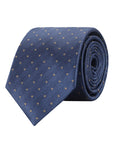 HERRINGBONE SPOT TIE - BLUE
