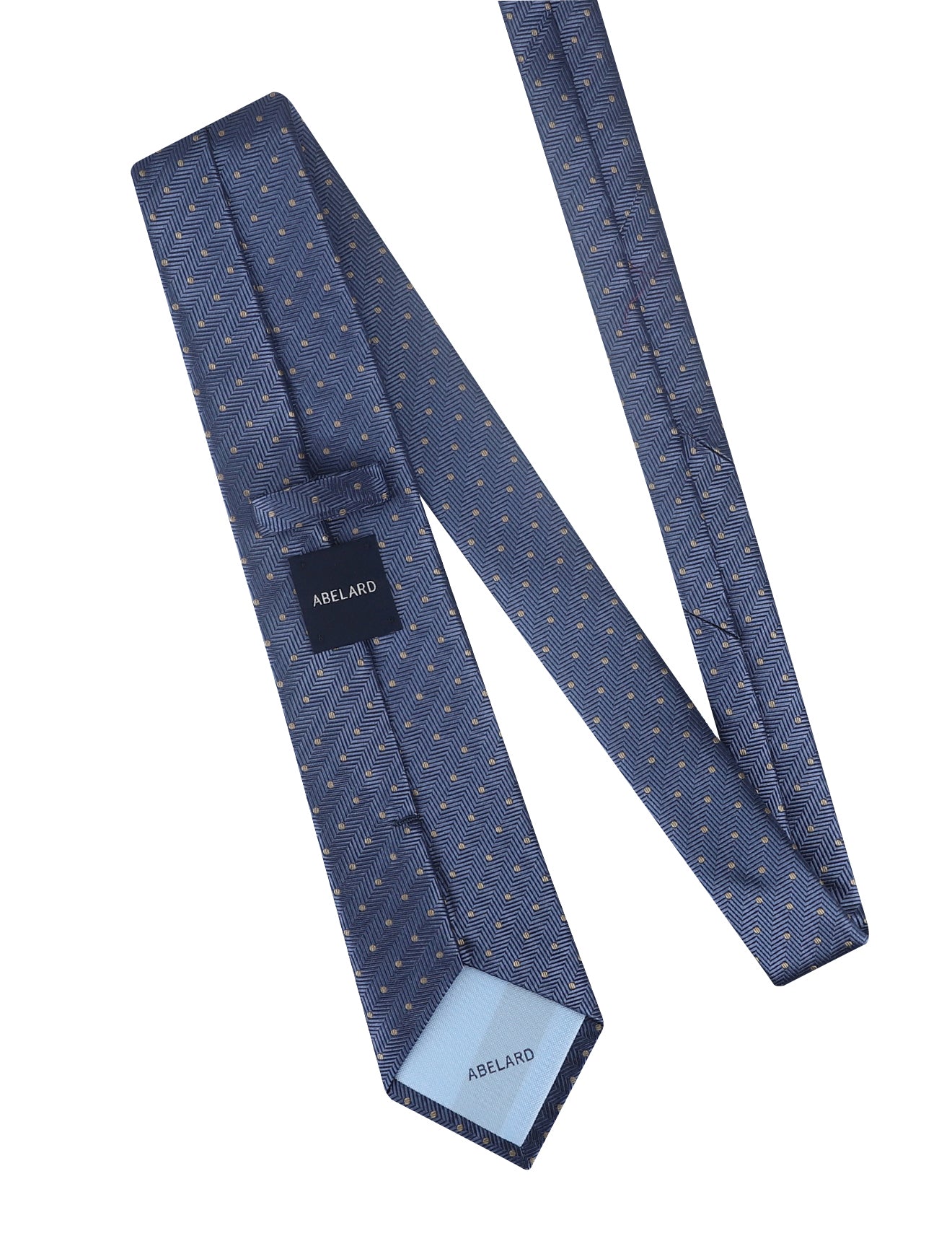 HERRINGBONE SPOT TIE - BLUE