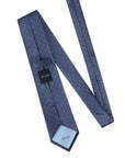 HERRINGBONE SPOT TIE - BLUE