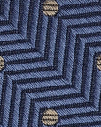 HERRINGBONE SPOT TIE - BLUE