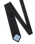 HERRINGBONE SPOT TIE - BLACK WHITE