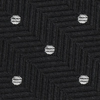 HERRINGBONE SPOT TIE - BLACK WHITE