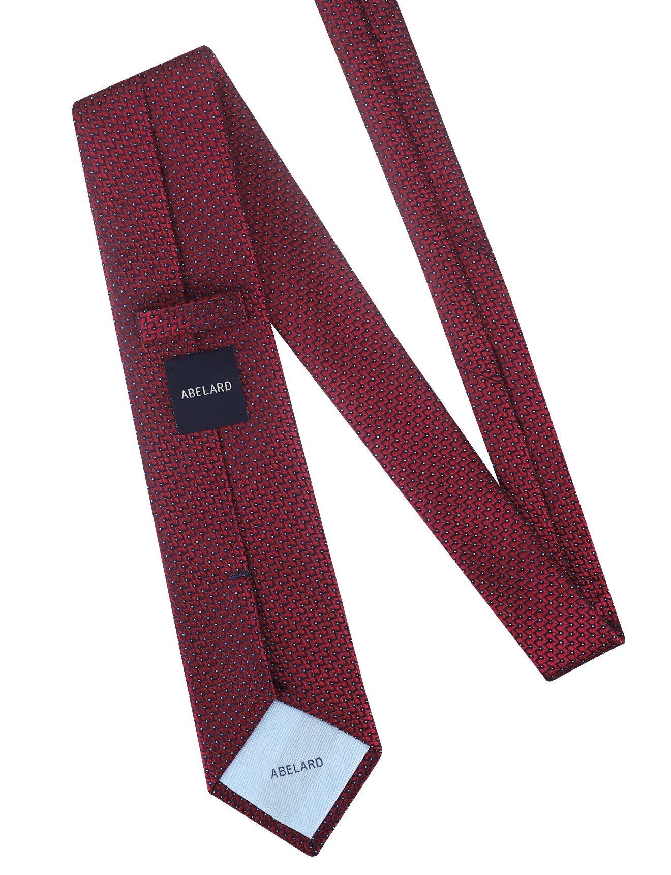 MICRO CHEVRON SEMI SOLID TIE - DEEP RED