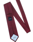 MICRO CHEVRON SEMI SOLID TIE - DEEP RED