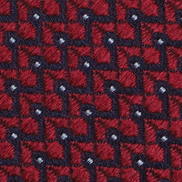 MICRO CHEVRON SEMI SOLID TIE - DEEP RED