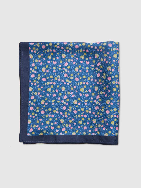 ANENOME4 QTR POCKET SQUARE - PINK/NAVY