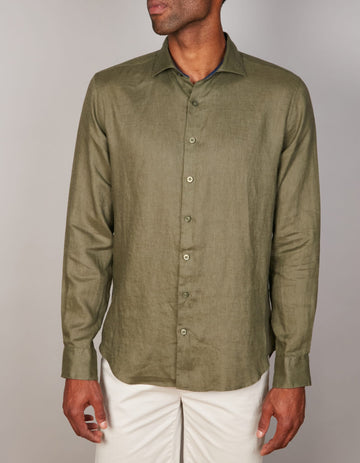 European Pure Linen Shirt Slim Fit