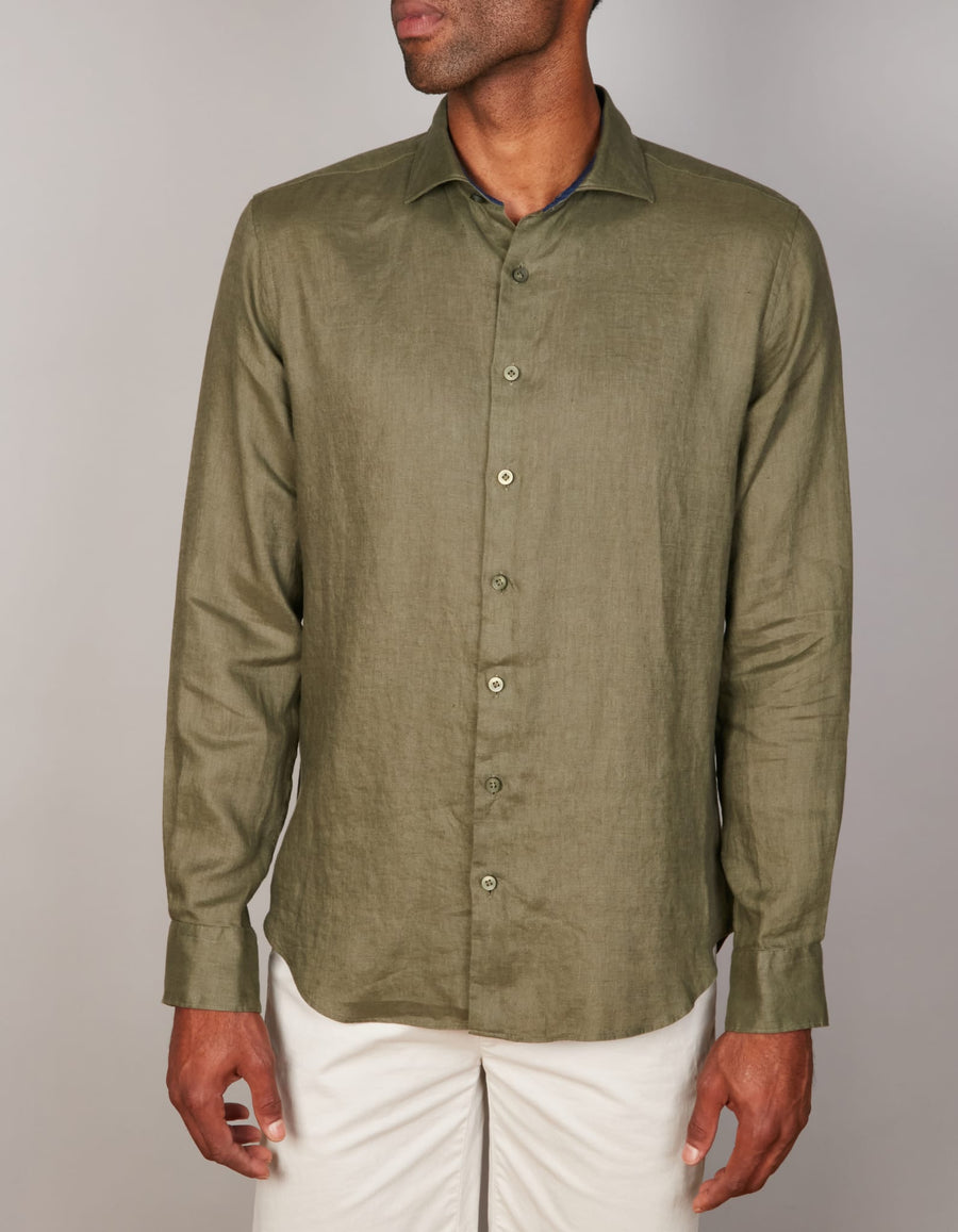 European Pure Linen Shirt Slim Fit